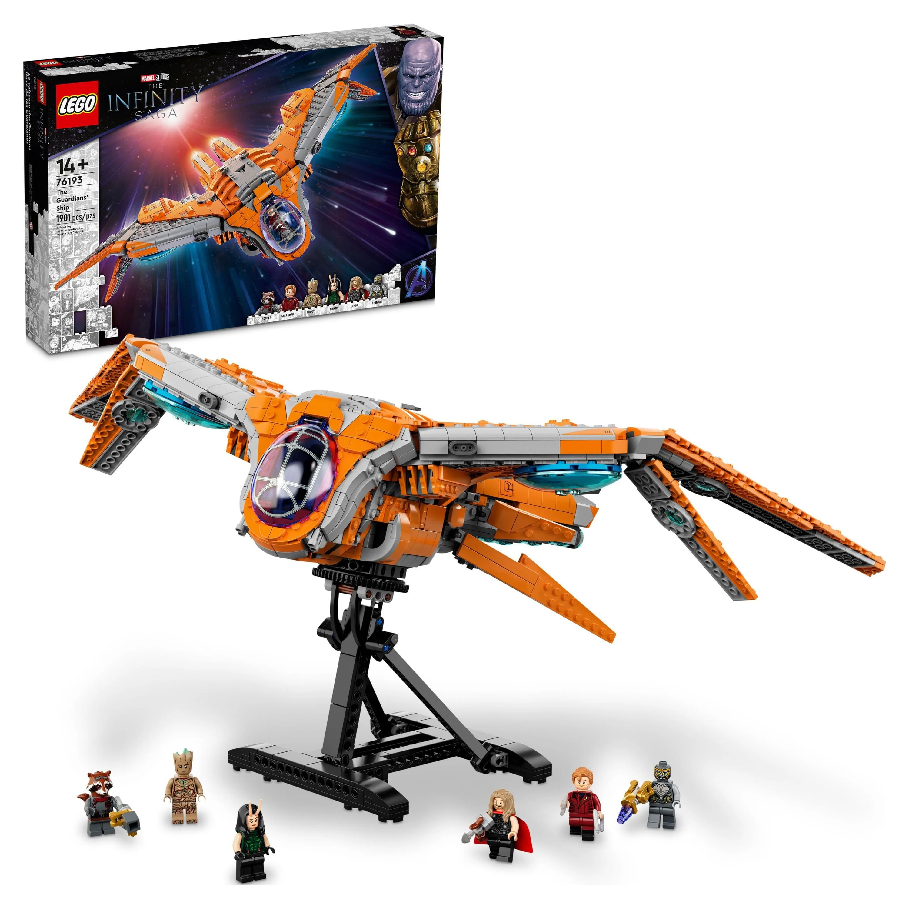 LEGO Marvel The Guardians’ Ship 76193 Building Toy – Large Avengers Spaceship Model