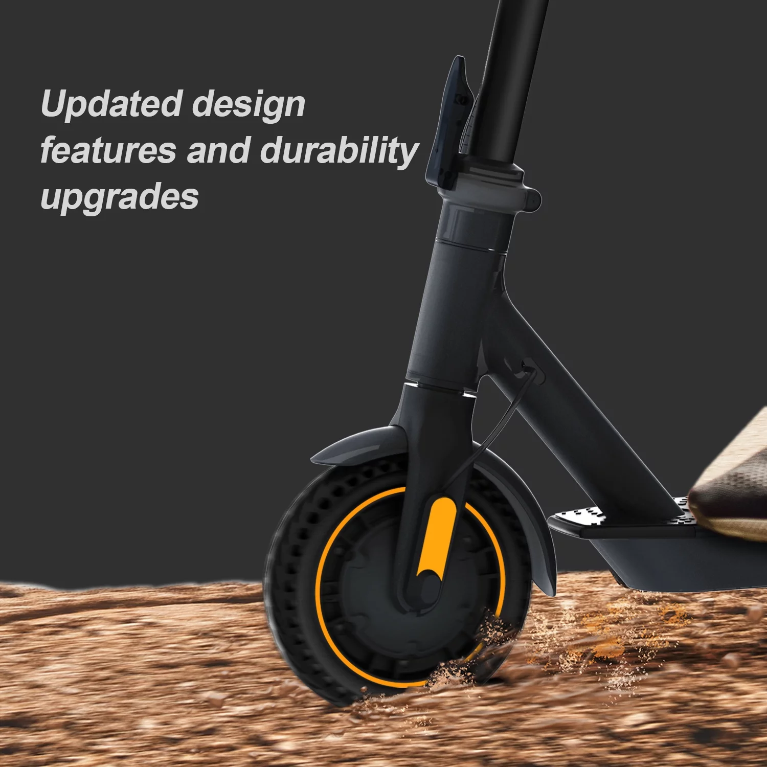 Electric Scooter 10″ Solid Tires 500W Motor 19 Mph Speed Commuter E Scooter for Adults,Long-Range Battery,Smart,Foldable and Portable