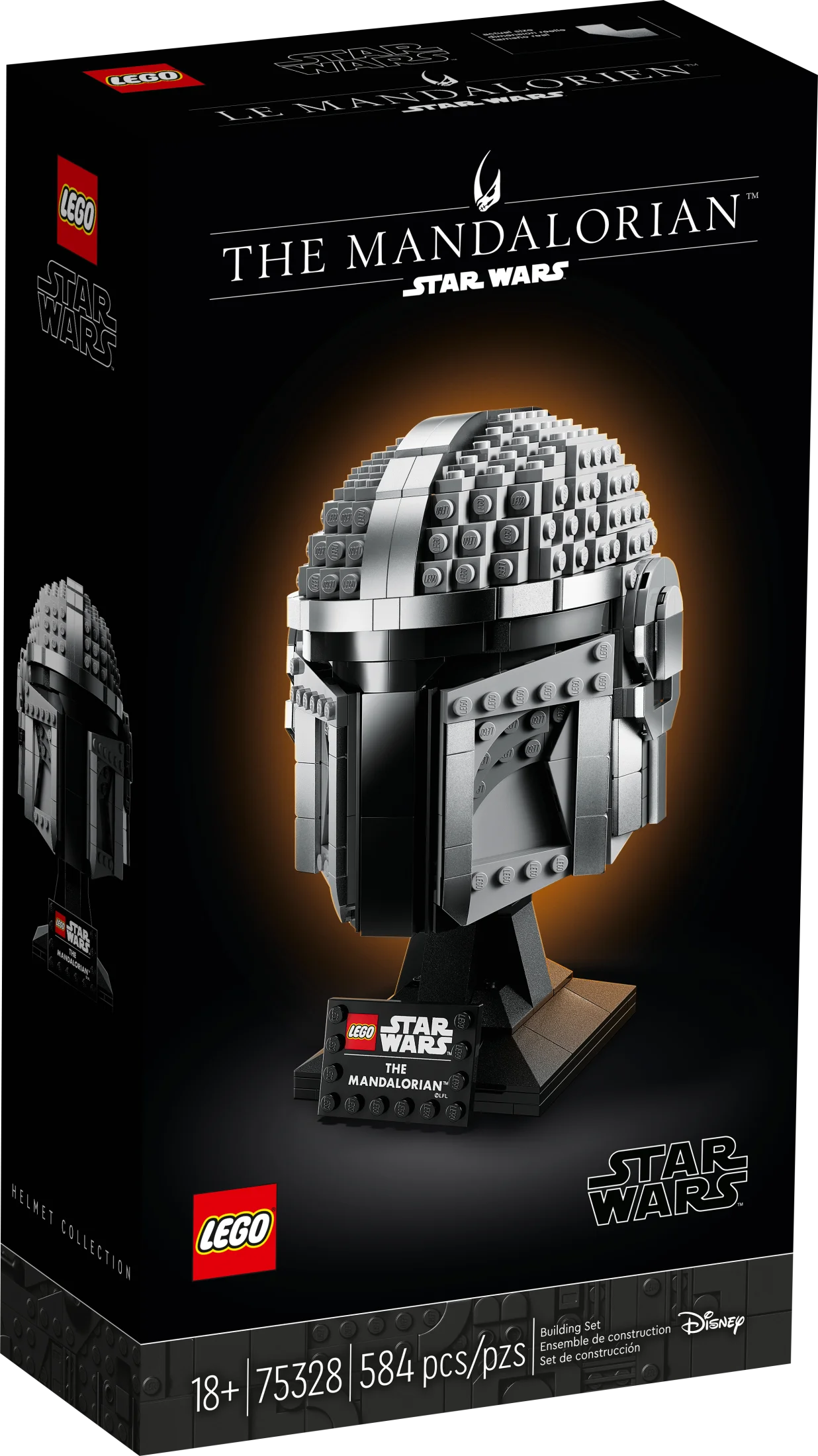 LEGO Star Wars The Mandalorian Helmet 75328 Buildable Model Kit, Display Collectible Decoration Set for Adults, Men, Women, Mom, Dad, Collectible Gift Idea