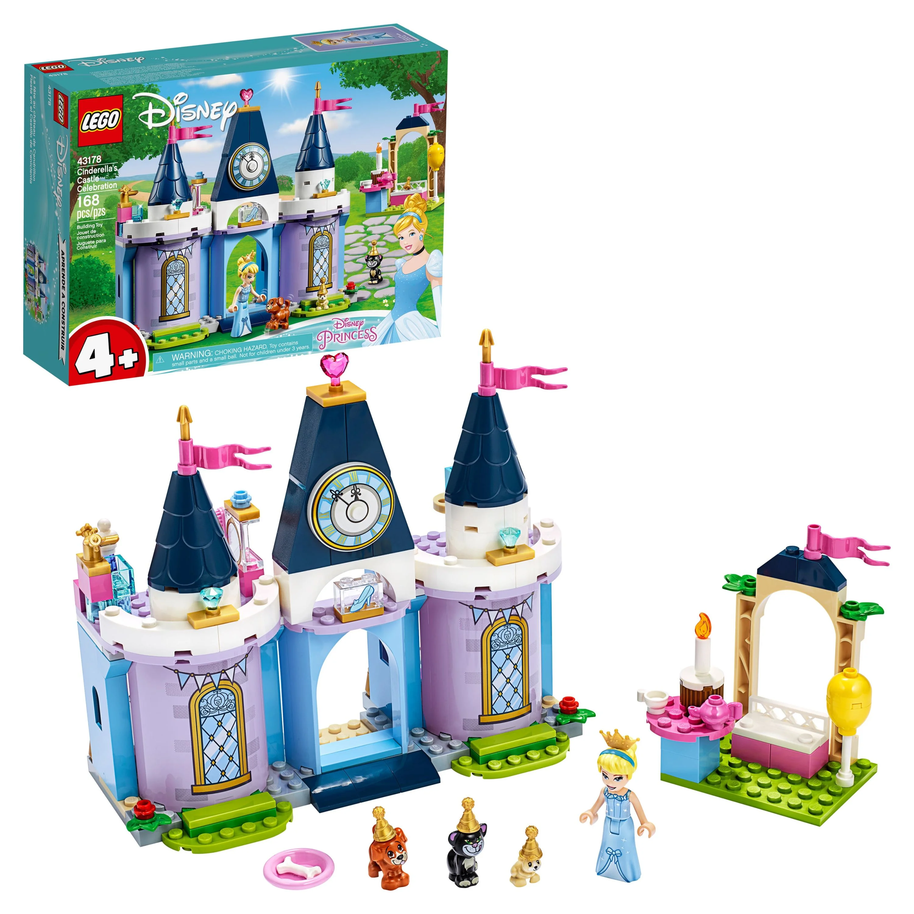 LEGO Disney Cinderella’s Castle Celebration 43178 Building Kit (168 Pieces)