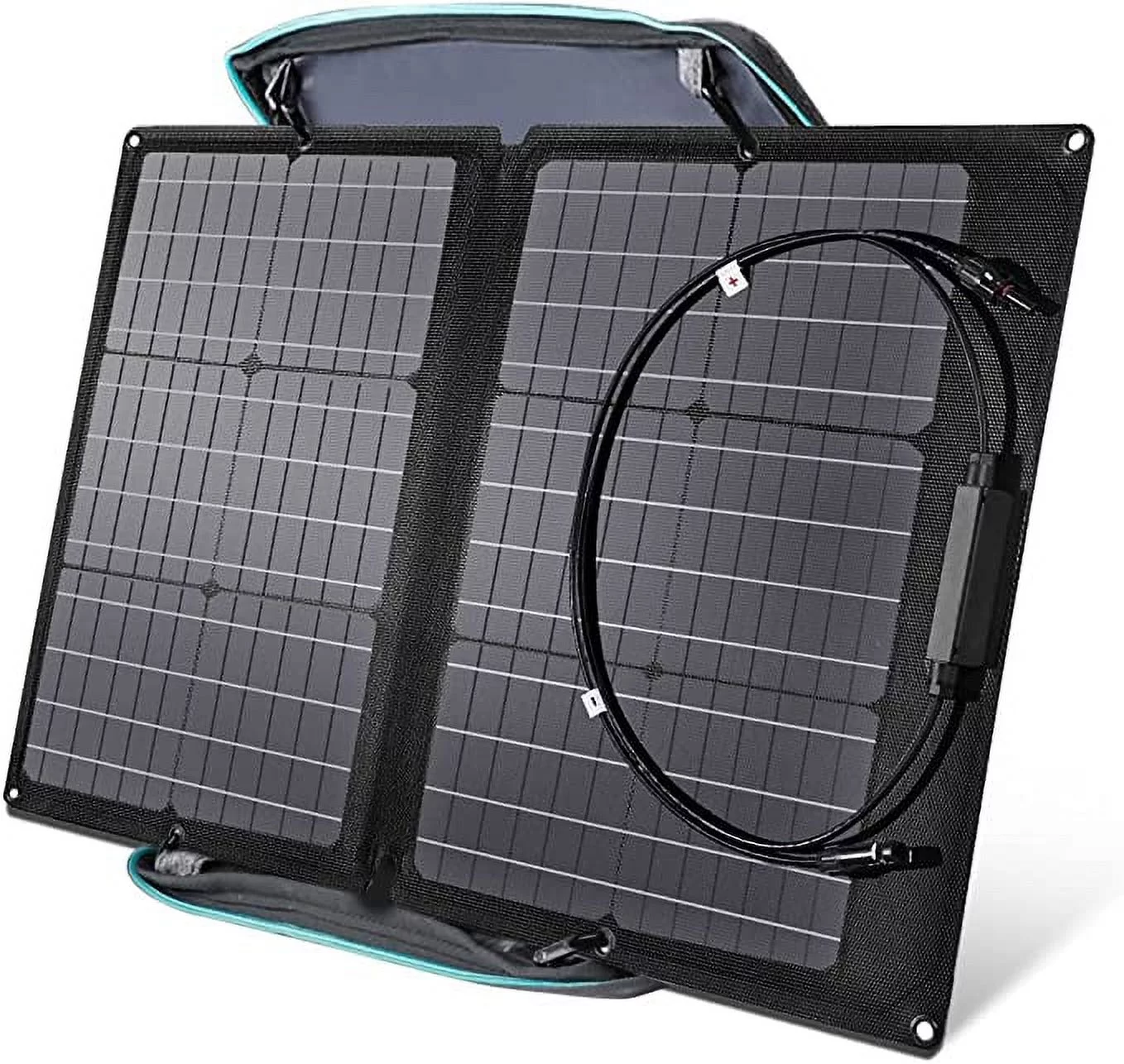 EcoFlow 60W Portable Solar Panel for Power Station, Foldable Solar Charger with Adjustable Kickstand, Waterproof IP67 for Outdoor Camping,RV,off Grid System