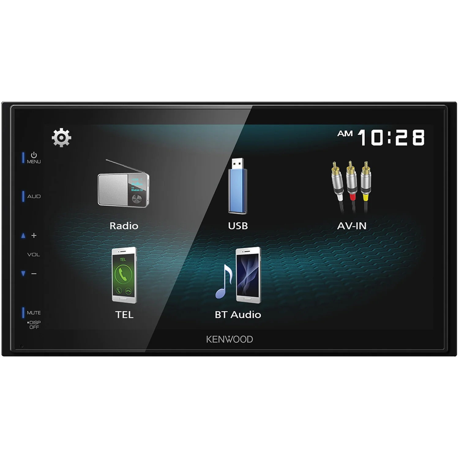 Kenwood DMX125BT 6.8 Inch WVGA Double-DIN In-Dash Digital Media Receiver with Bluetooth