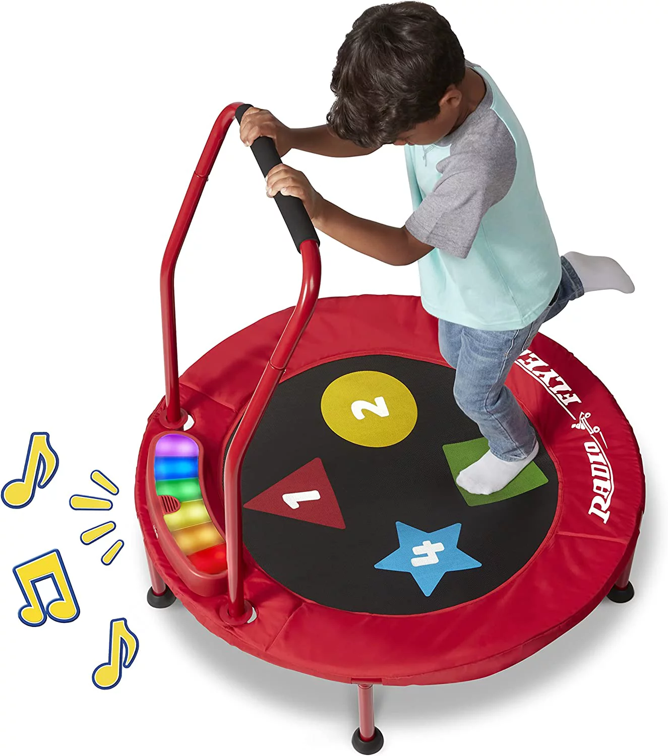 Radio Flyer, Game Time Interactive Kids’ Trampoline with Lights & Sounds, 3-Feet Diameter