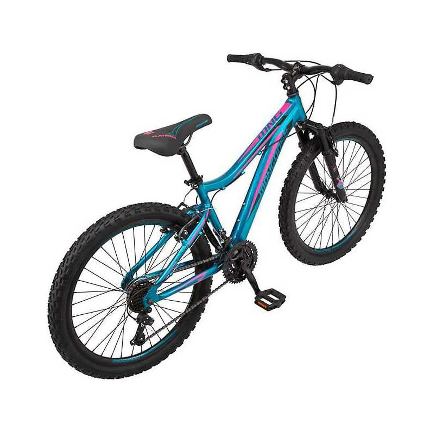 Mongoose 24 in. Mountain Bicycle, 21 Speed, Teal-Gender:Women