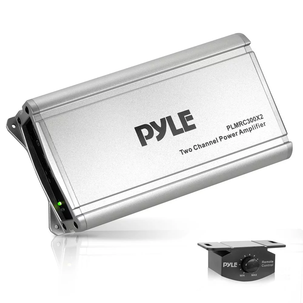 Pyle USA 2 Channel Weather Resistant Audio Amplifier System, Class D Compact Designed Suit for Car, ATV, UTV, 4X4, Jeep, Motorcycle and Marine Vehicles