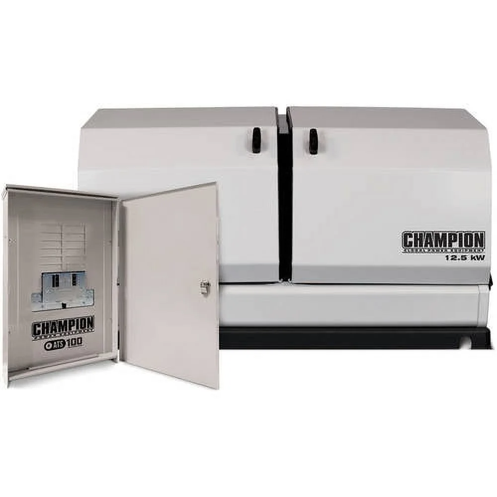 Champion 12.5-kW Home Standby Generator with 100-Amp Outdoor-Rated Automatic Transfer Switch