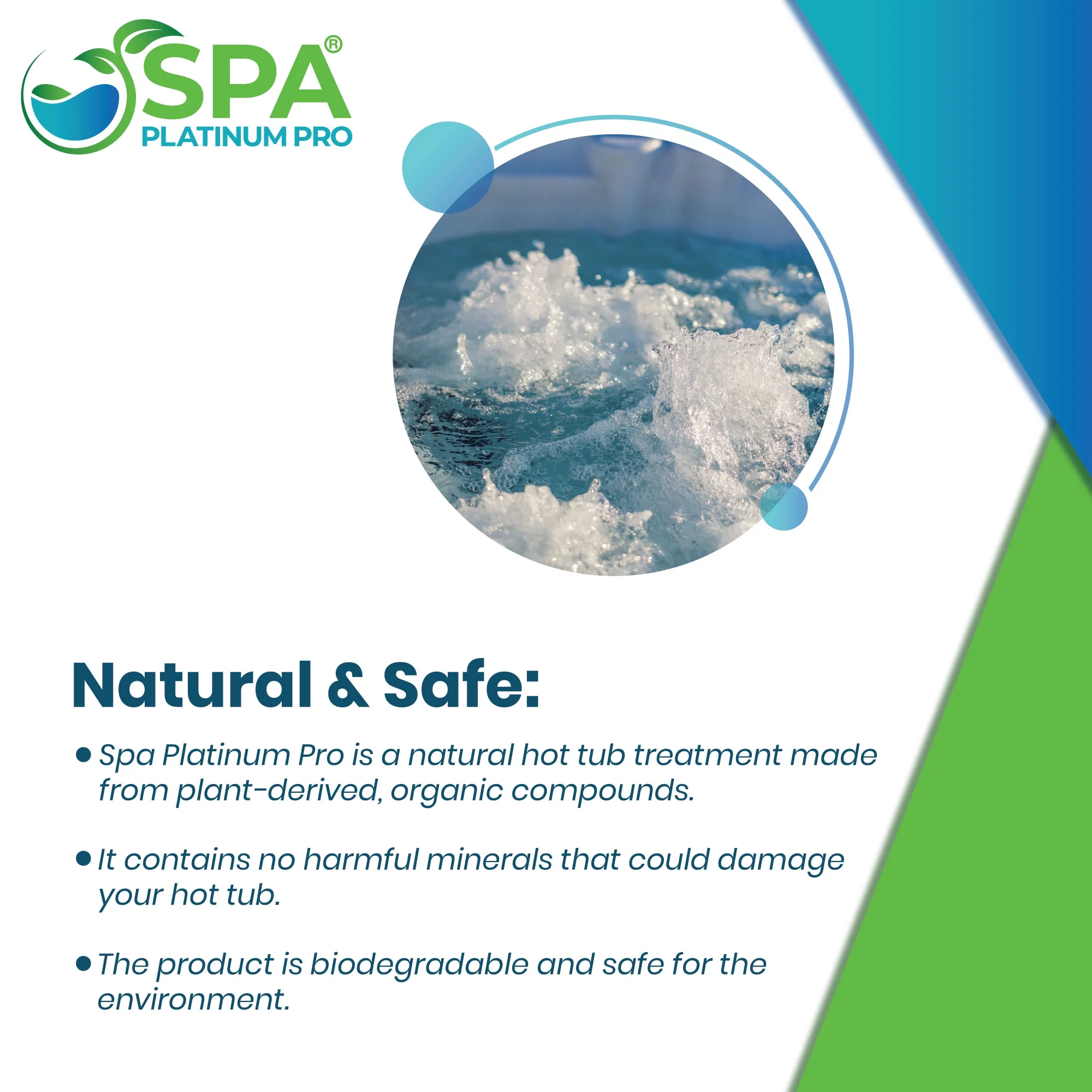 Spa Platinum Pro Natural Hot Tub Treatment – Hot Tub Water Treatment – Easy to Use Spa Water Treatment – Natural Spa Hot Tub Treatment – Six Months Supply Hot Tub Treatment