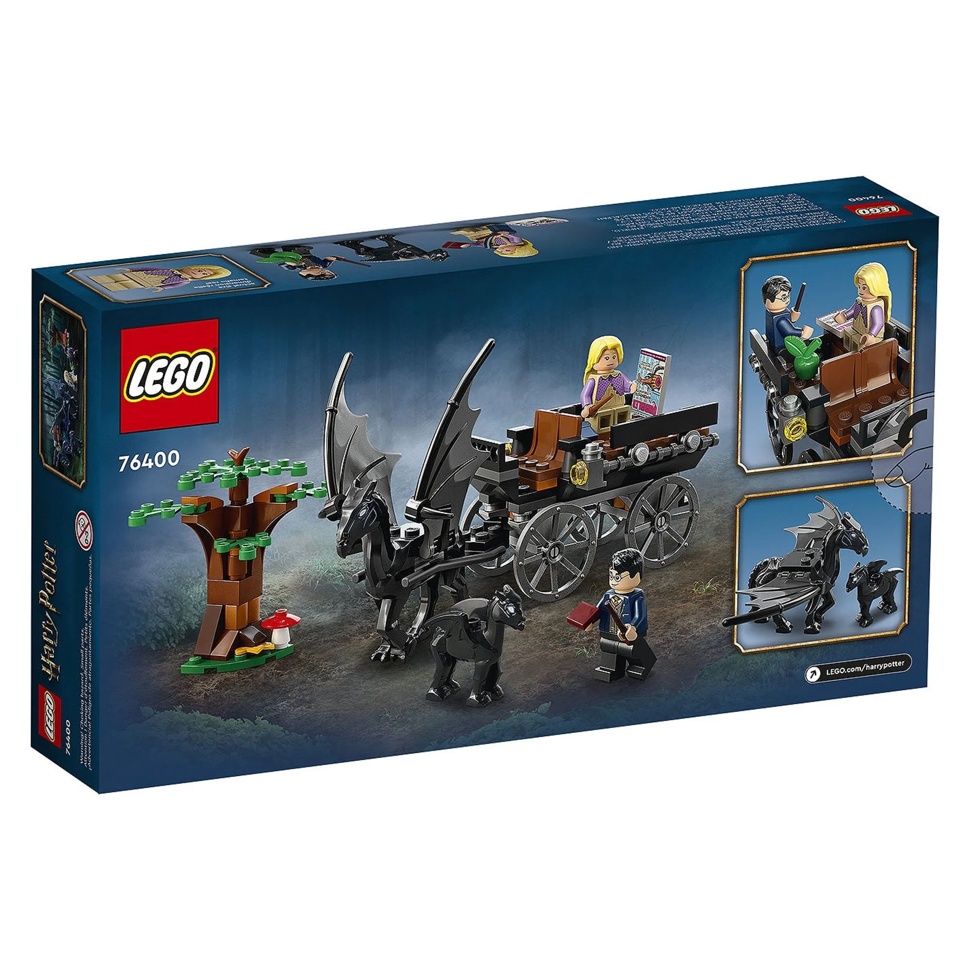 LEGO Harry Potter Hogwarts Carriage & Thestrals Set 76400, Building Toy for Kids 7 Plus Years Old with 2 Winged Horse Figures and Luna Lovegood Minifigure