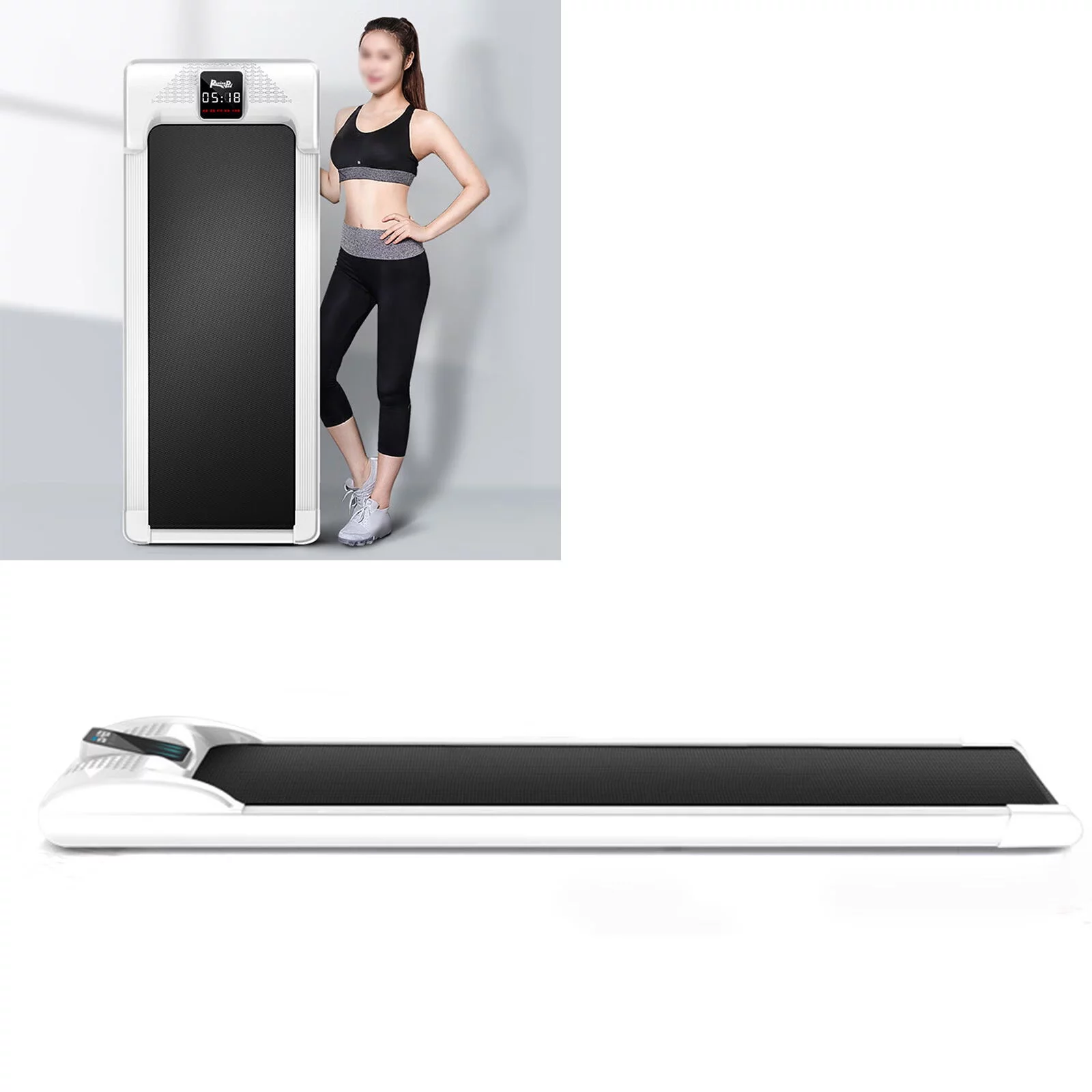 Wuzstar 0.5HP Electric Treadmill Fitness Exercise Walking Jogging Machine with Touchable LED Display 1-6KM/H