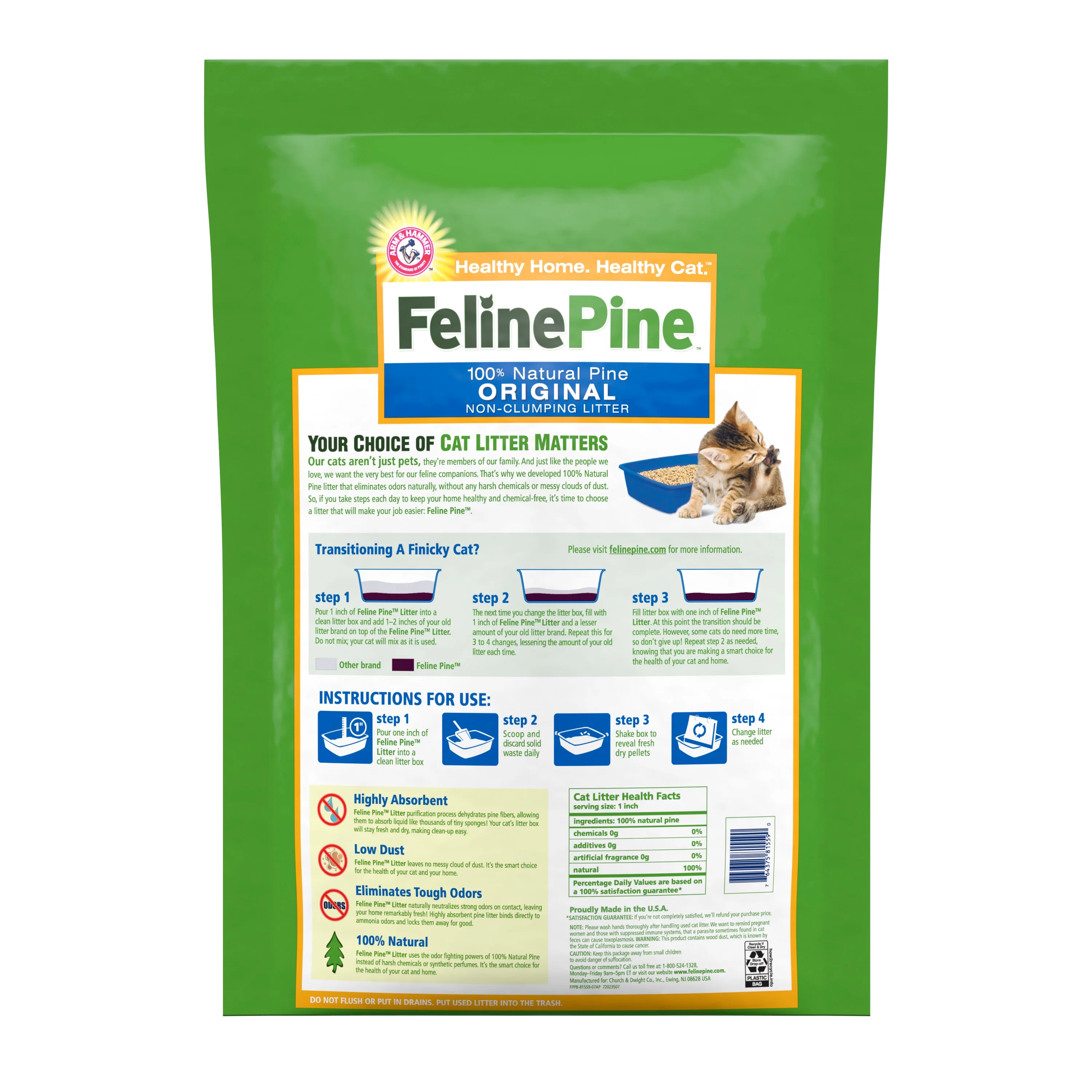 Feline Pine Original 100% Natural Cat Litter, 20 lb