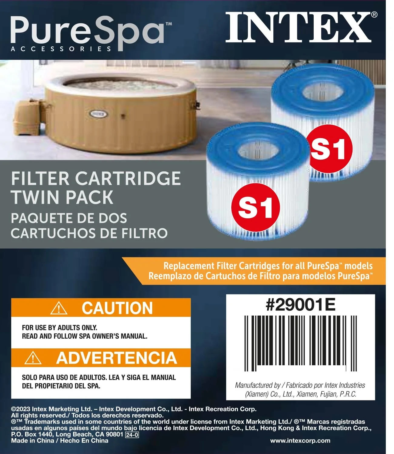 Intex PureSpa Type S1 Easy Set Pool Filter Replacement Cartridges (24 Filters)