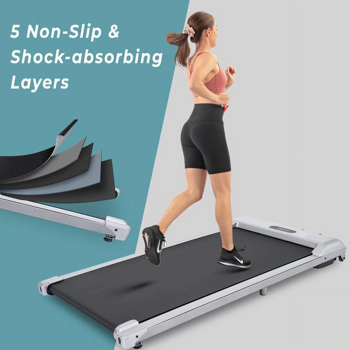 Clearance! Under Desk Treadmill, Ultra-Quiet with Remote Control- Walking Jogging Pad for Home/Office Use