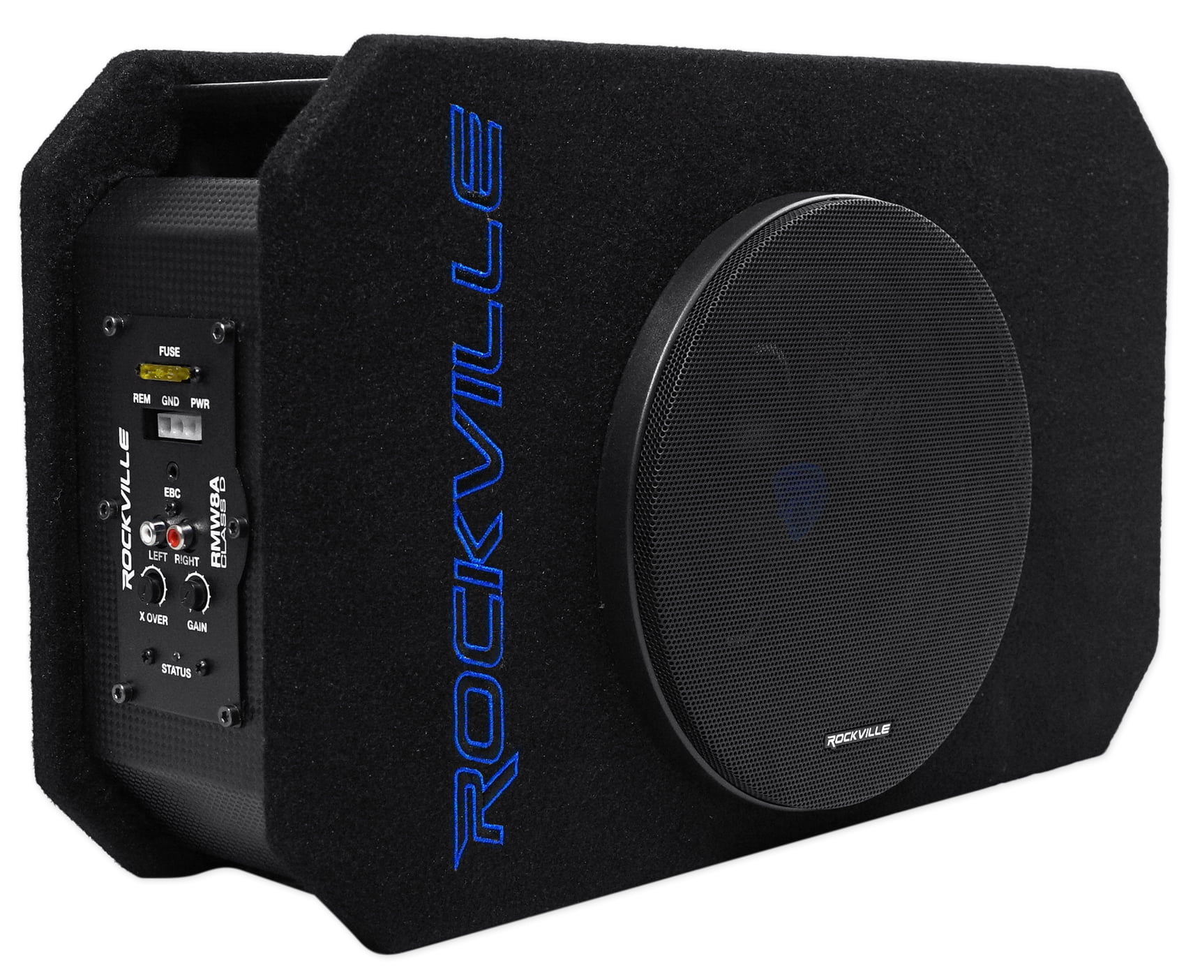 Rockville RMW8A 8″ 800 Watt Ported Powered Truck Subwoofer In Slim Enclosure