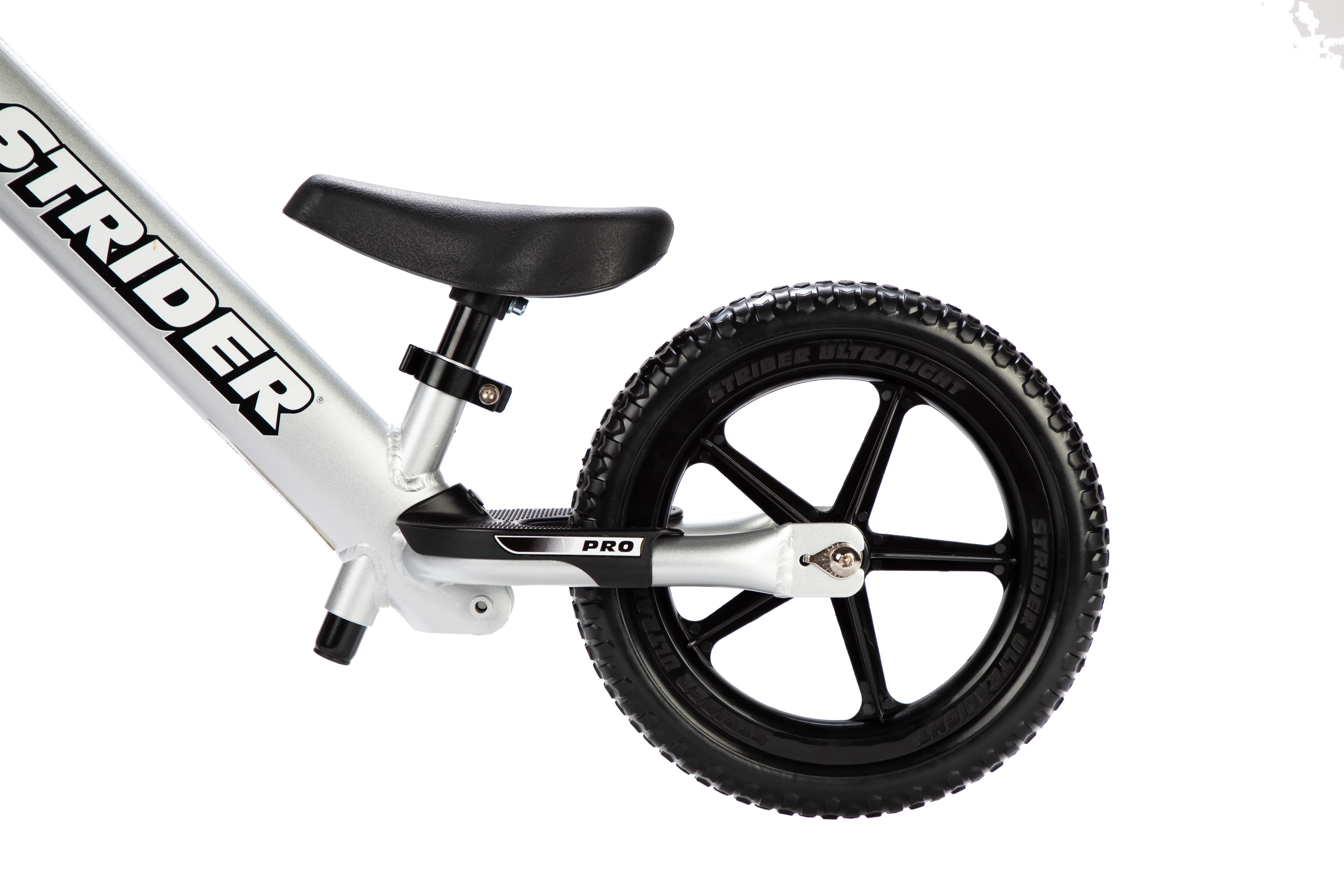 Strider – 12 Pro Balance Bike for Toddlers, Ages 18 Months to 5 Years – Silver