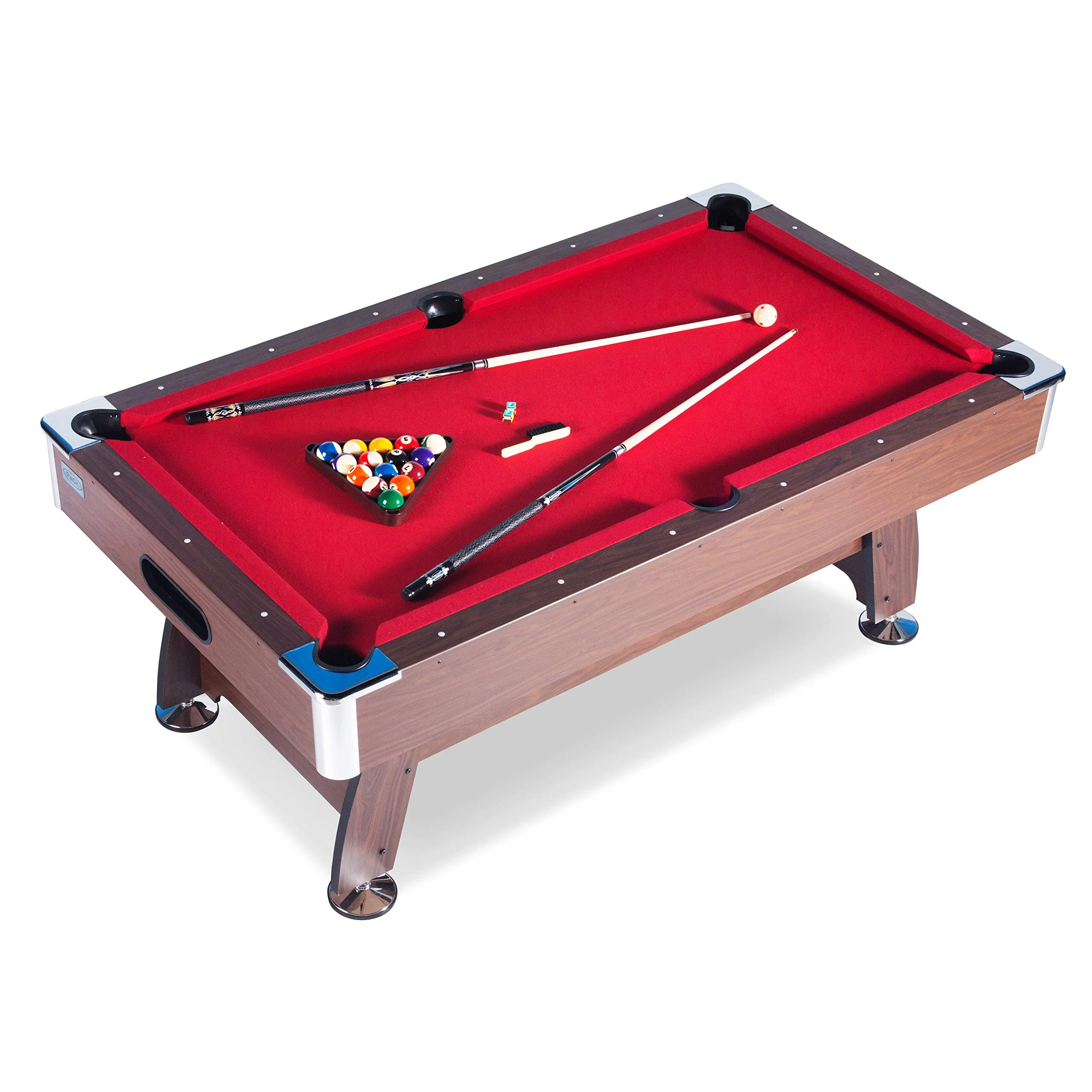 RACK Draco 7-Foot Tournament Billiard/Pool Table (Red)