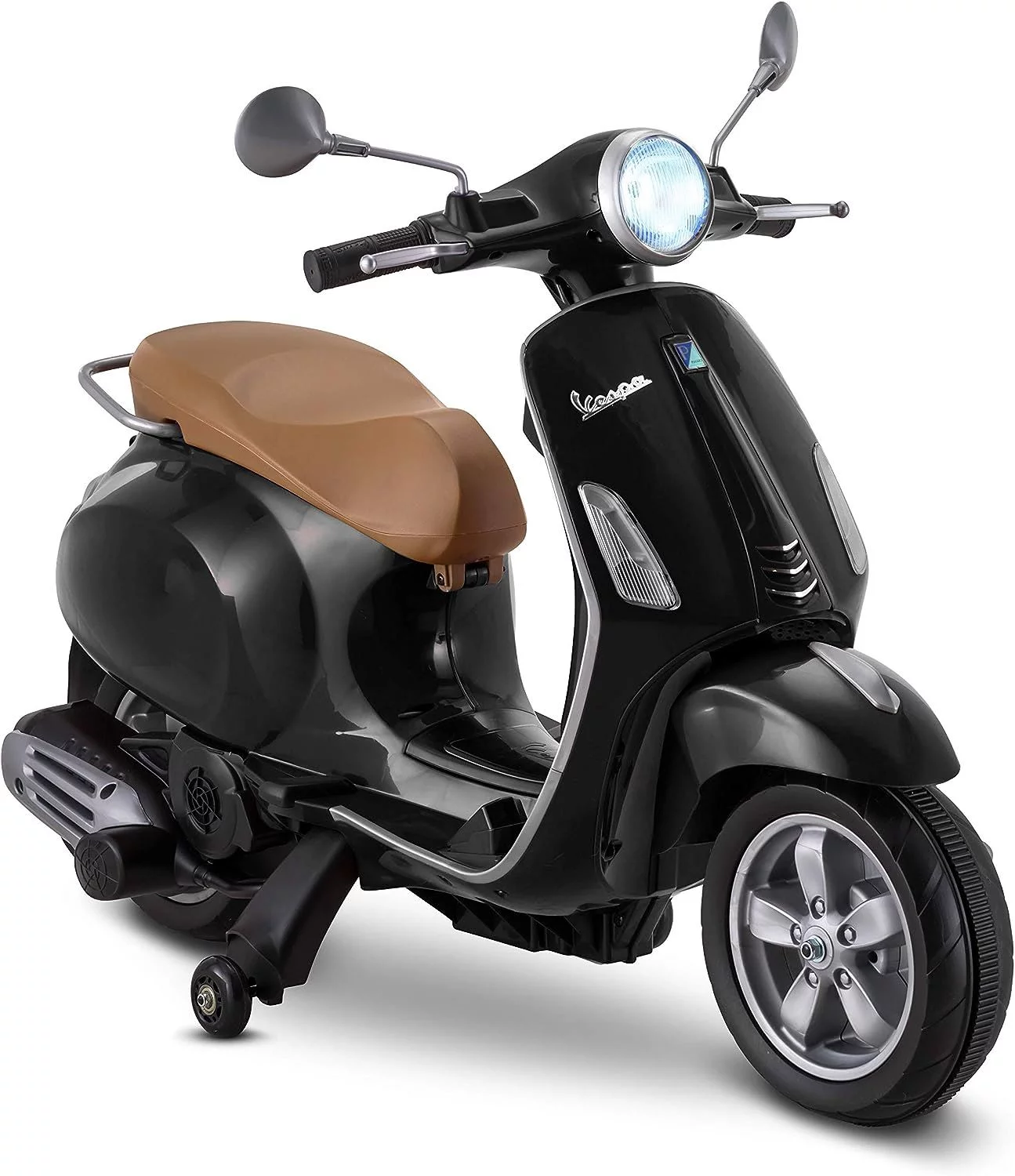 Kid Trax Toddler Vespa Scooter Electric Ride-On Toy, 3-5 Years Old, 6 Volts, Max Weight 60 lbs, Black