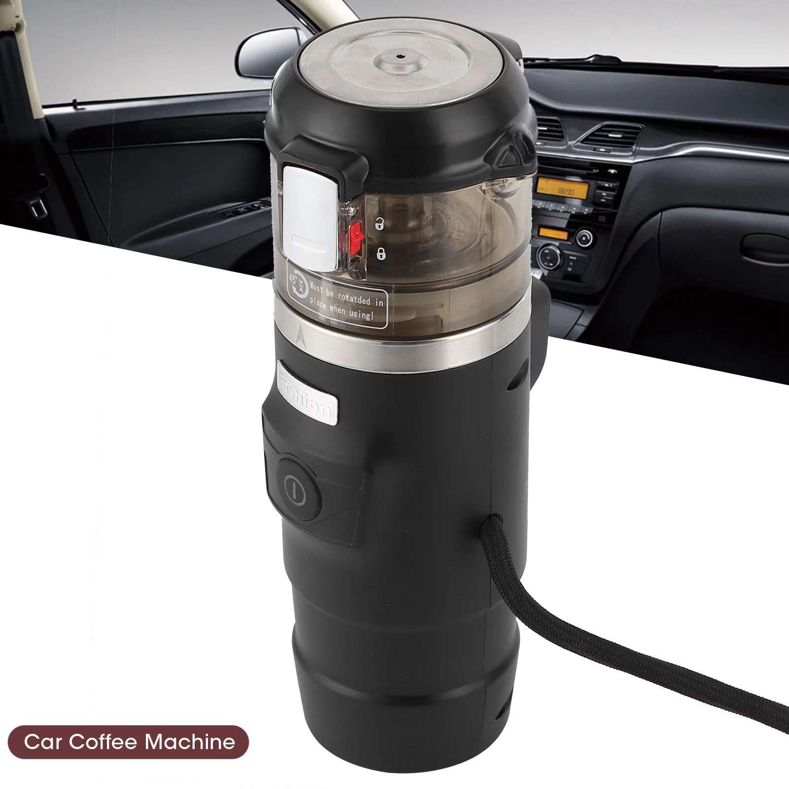 LHCER 12V Coffee Maker,Portable Car Coffeemaker 12V Electric Coffee Machine Cigarette Lighter Power Supply,Electric Coffee Machine