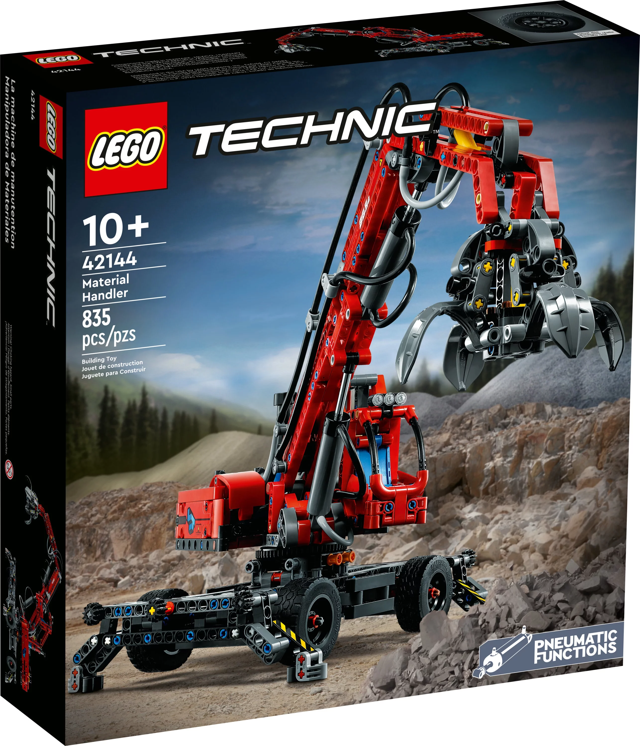 LEGO Technic Material Handler 42144, Mechanical Model Crane Toy