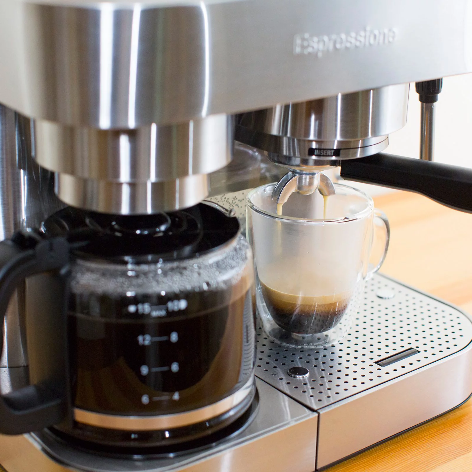 Espressione Stainless Steel Combination Espresso Machine & 10 Cup Drip Coffee Maker