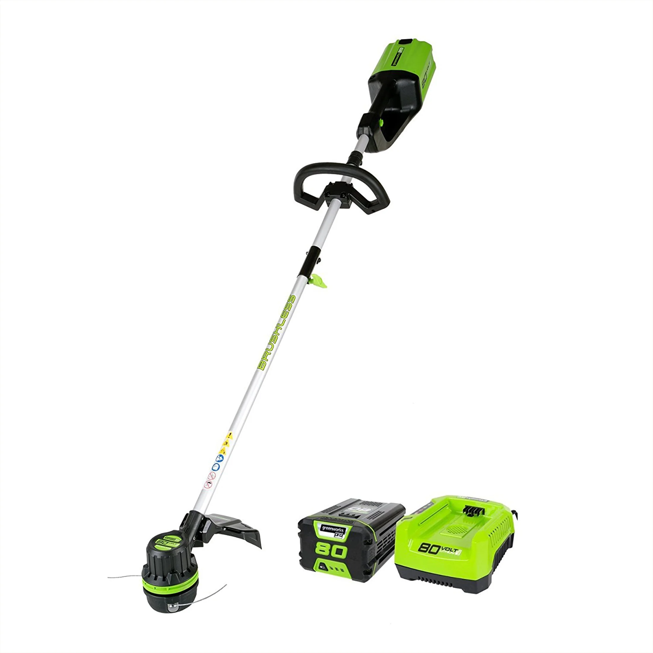 Greenworks 80V 16″ Cordless String Trimmer with 2.0 Ah Battery & Charger 2100102VT