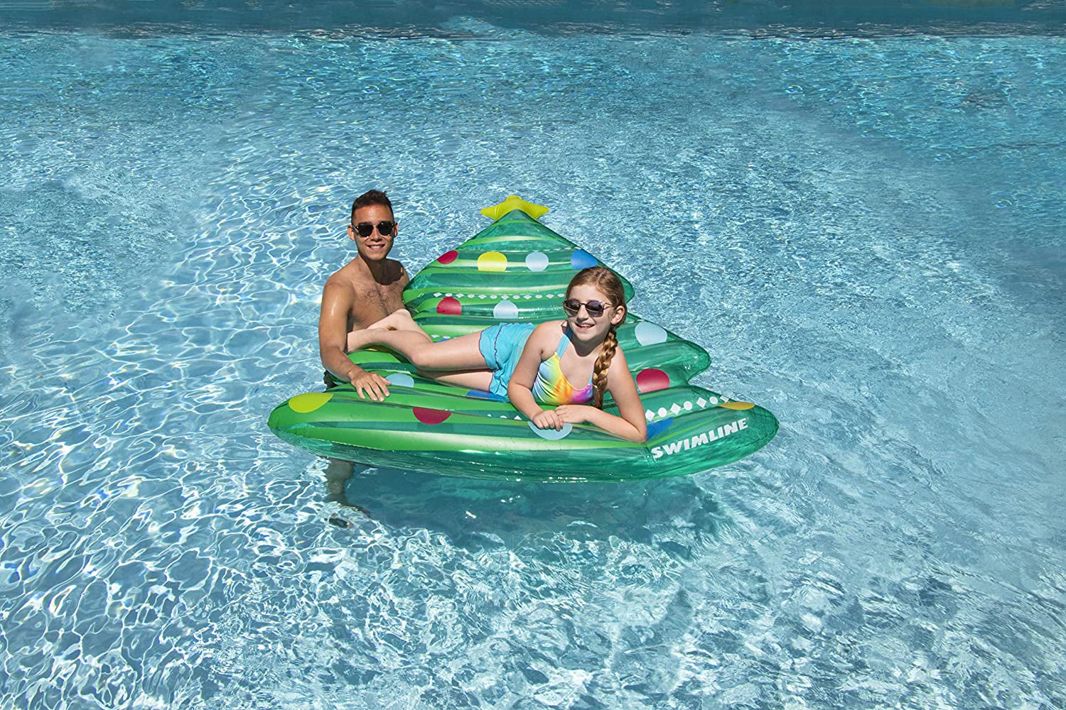 70″ Christmas Tree Inflatable Pool Mattress Raft