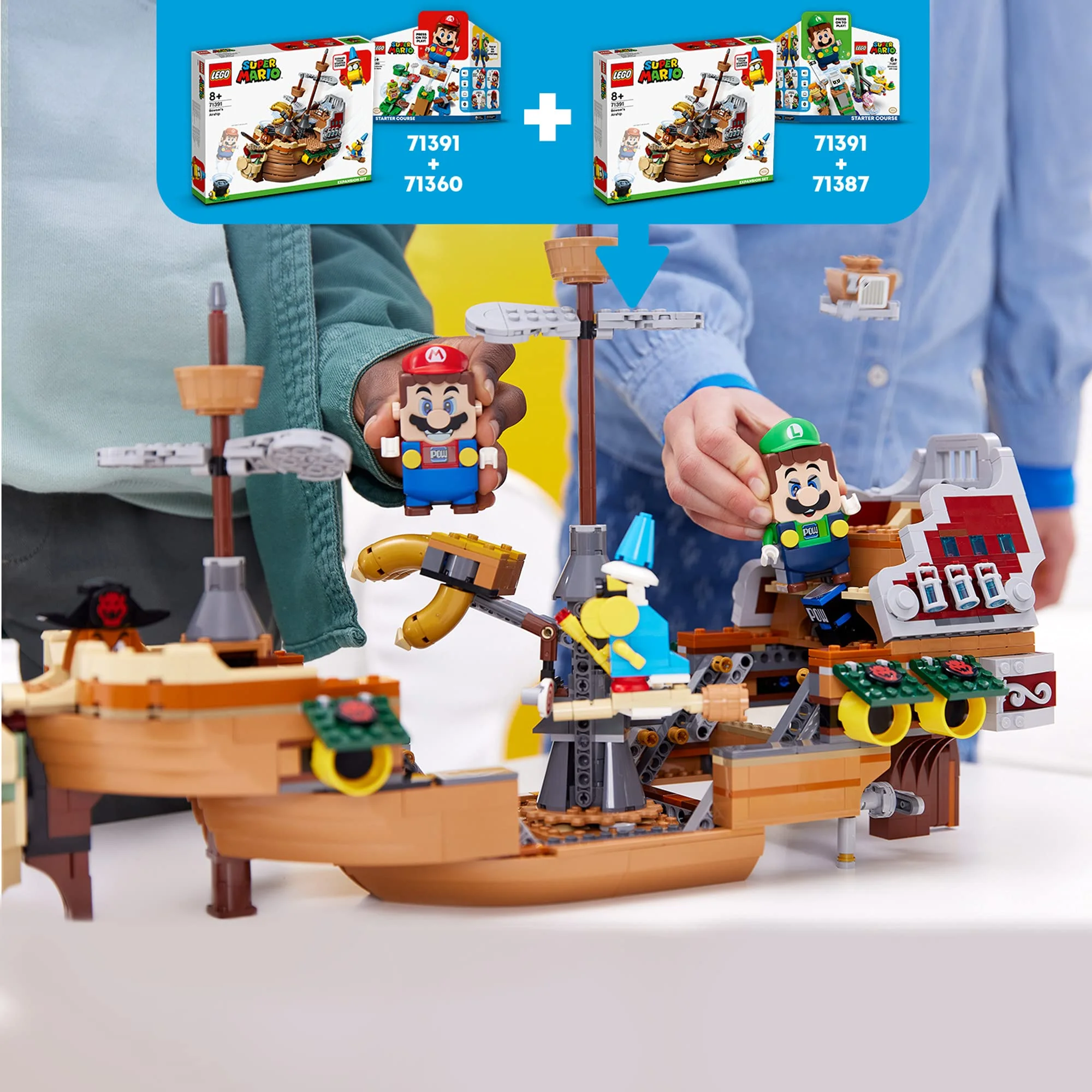 LEGO Super Mario Bowser?s Airship Expansion Set 71391 Building Kit; Collectible Build-Display-and-Play Toy for Kids, New 2021 (1,152 Pieces)