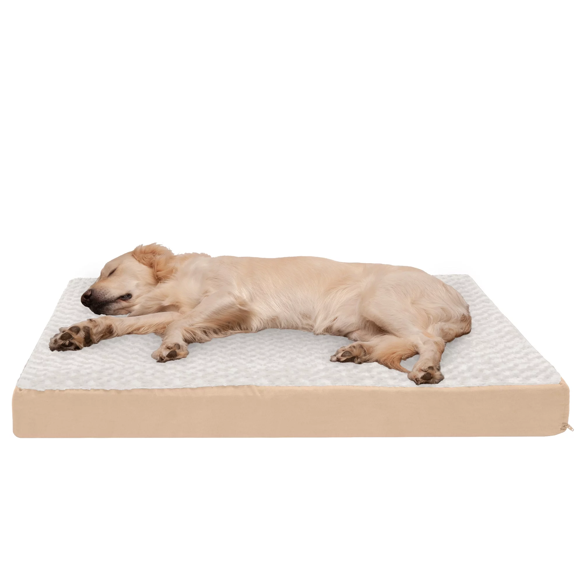 FurHaven Pet Products Ultra Plush Orthopedic Deluxe Mattress Pet Bed for Dogs & Cats – Gray, Medium