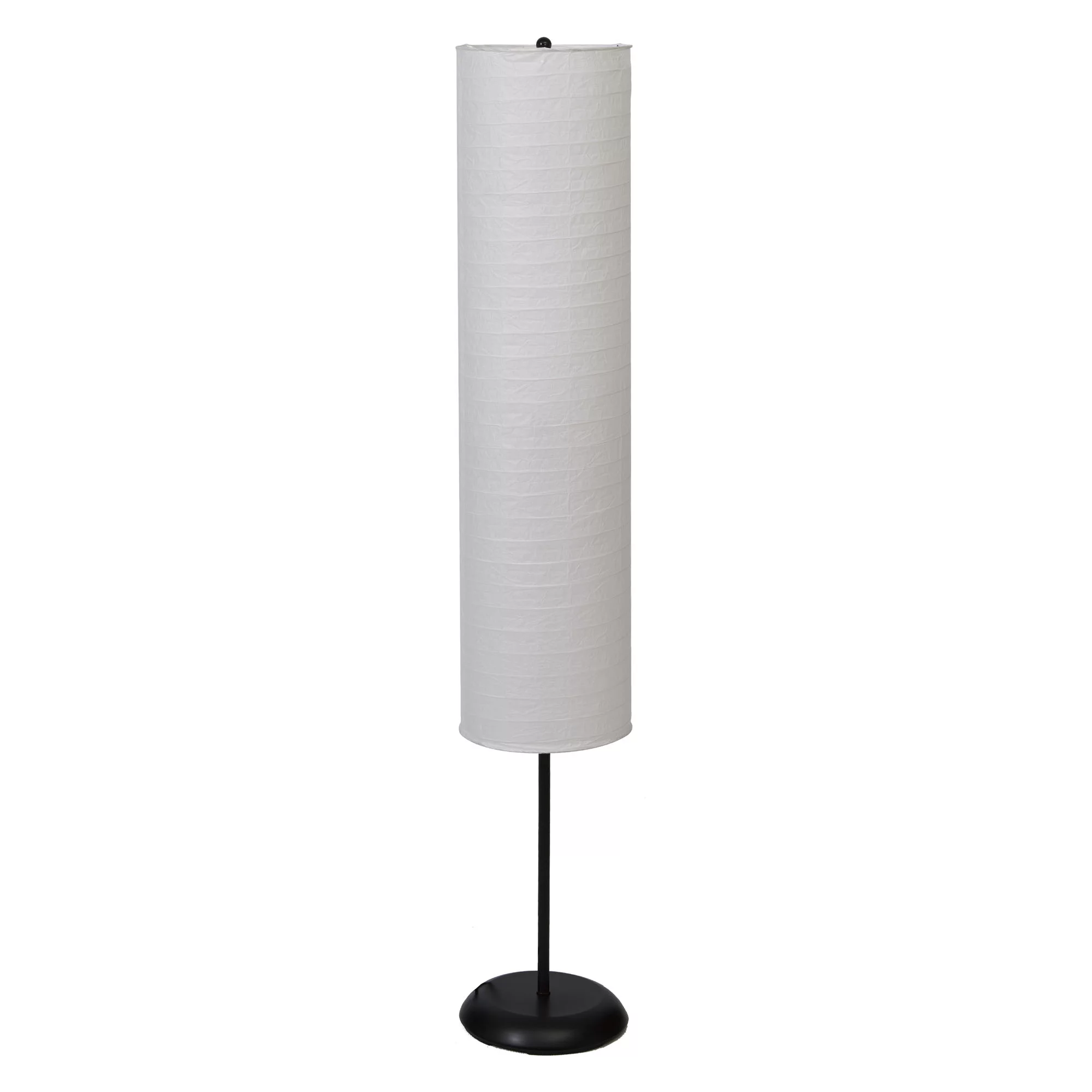 Mainstays 58″ Rice Paper Shade Floor Lamp, Black Finish Large