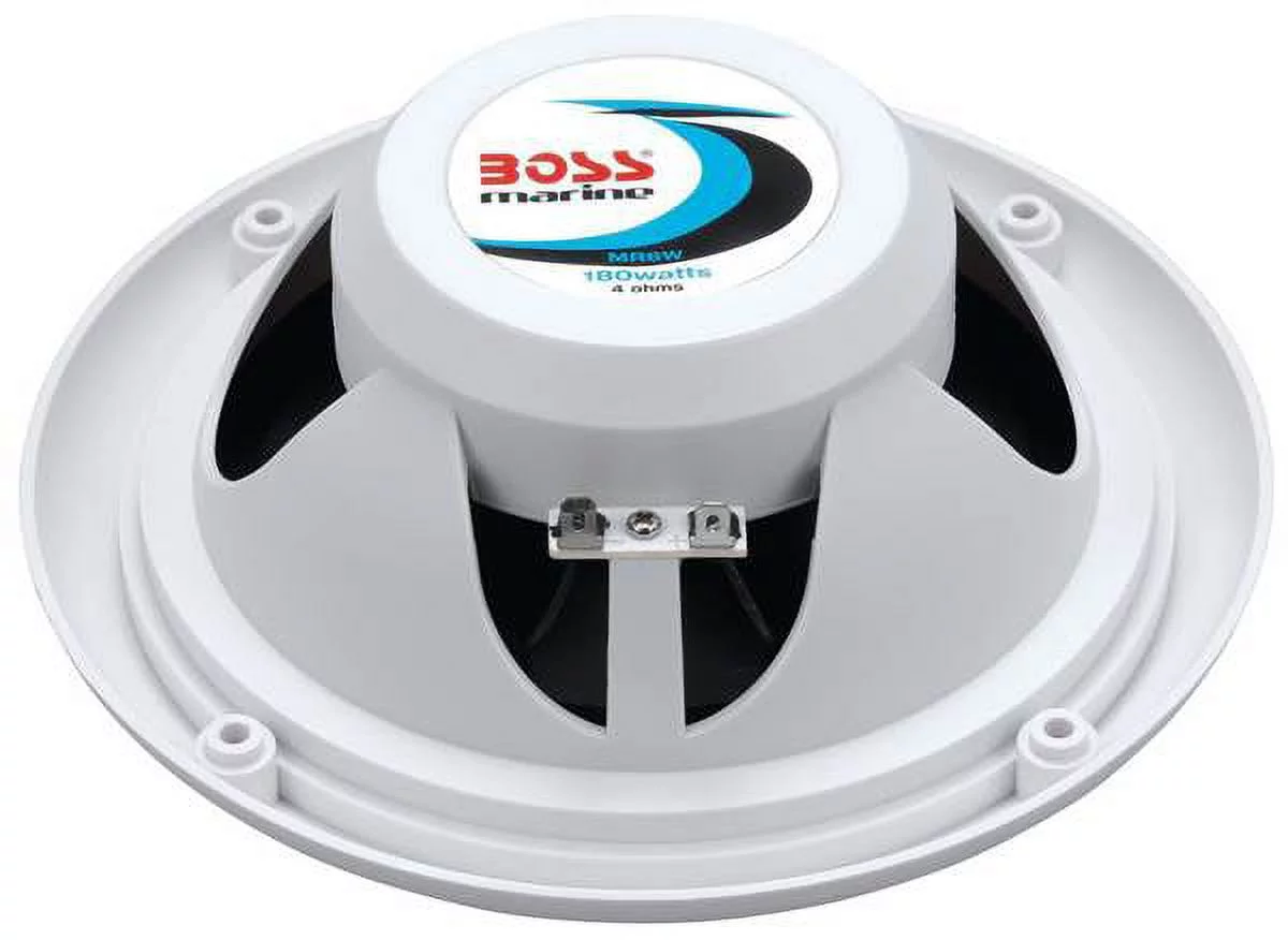 2) New Boss Audio MR6W 6.5″ 180W Dual Cone Marine/Boat Speakers Stereo- White