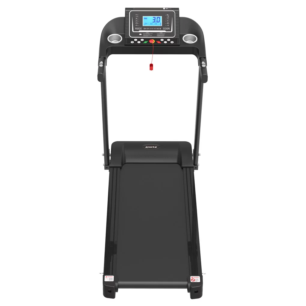 Irene Inevent Exercise Treadmill with LCD Display Running Machine, Foldable 12 Sport Modes for Fitness Equipment for Home