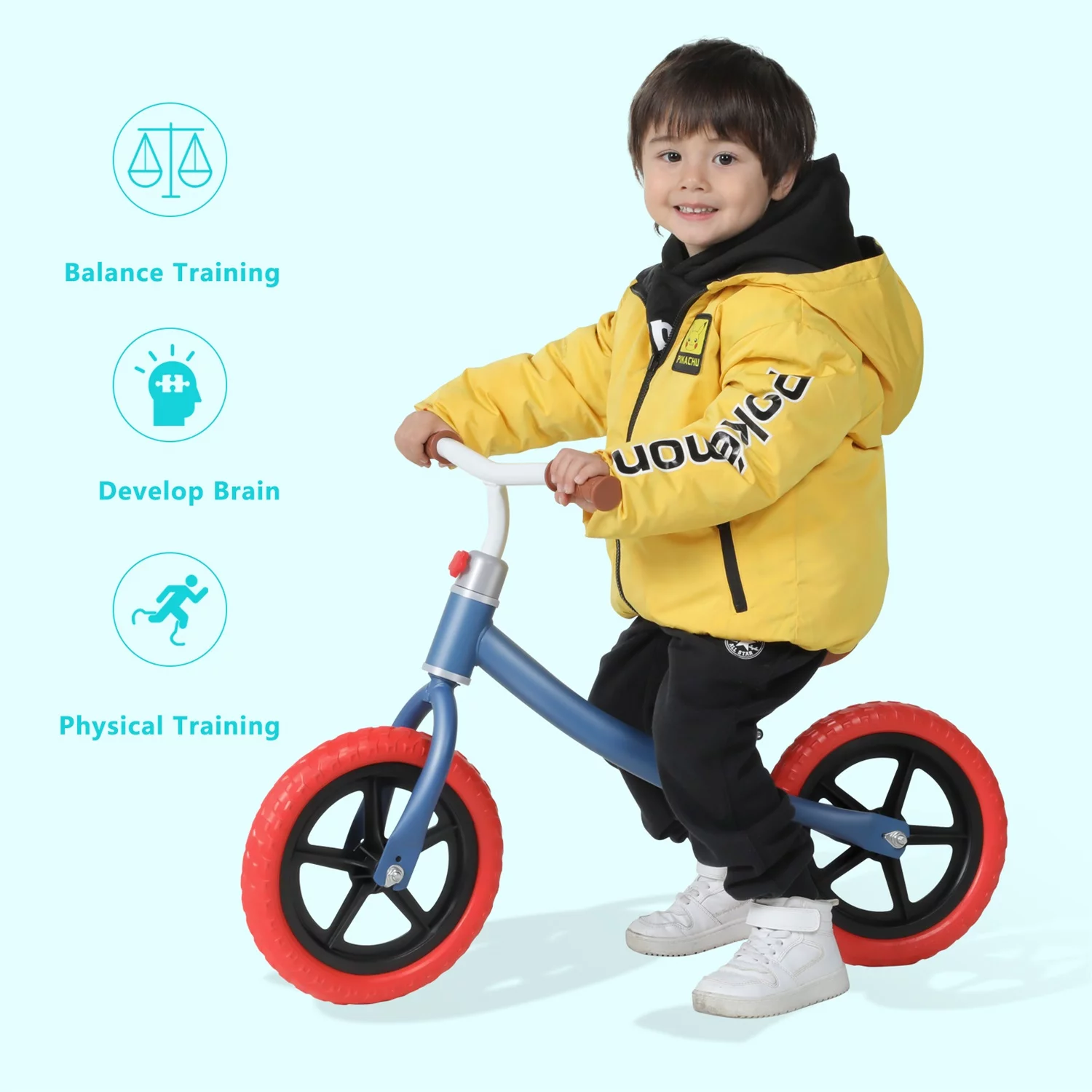 CIPACHO 11″ Toddler Balance Bike 2 Year Old, Age 18 Months to 5 Years Old, Push Bicycle Steady Balancing, Gift Bike for 2-3 Boys Girls, Red