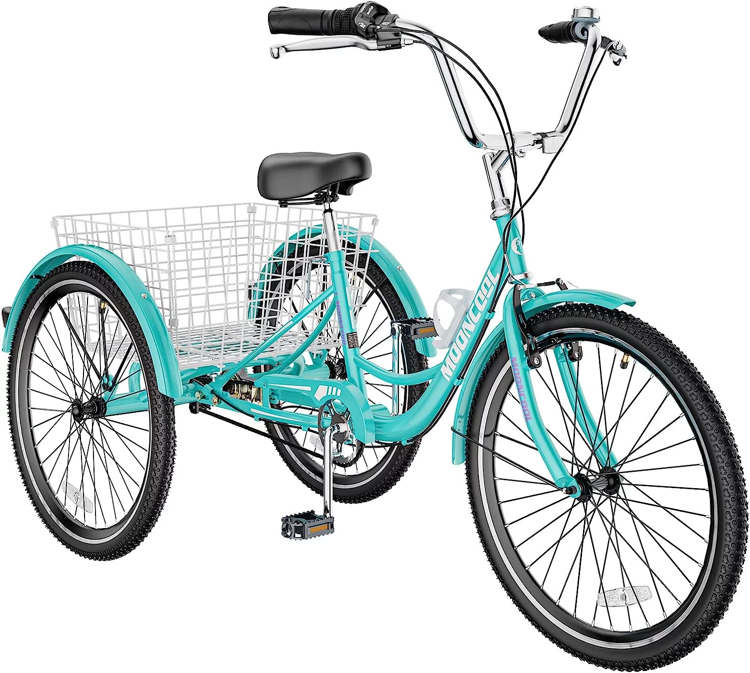 ABORON Adult Tricycle 7 Speed, Three Wheel Bikes for Seniors, Adults, Women, Men, 24/26-Inch Wheels, Cargo Basket, Multiple Colors