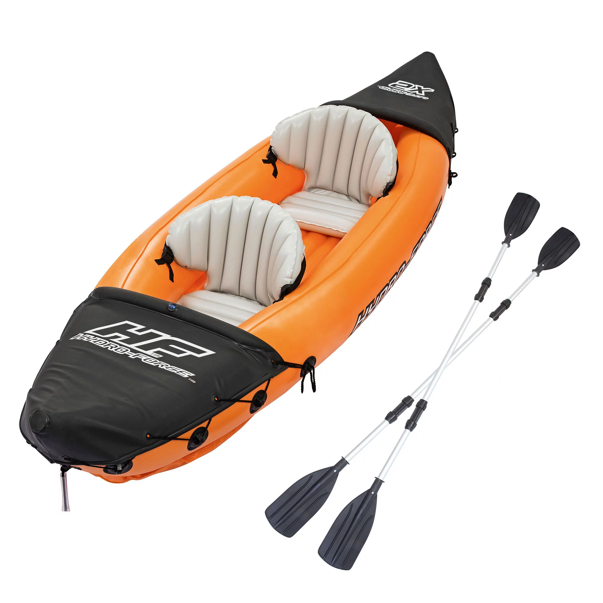 Bestway 126 x 35 Inch Lite-Rapid X2 Inflatable Kayak Float w/Oars (2 Pack)