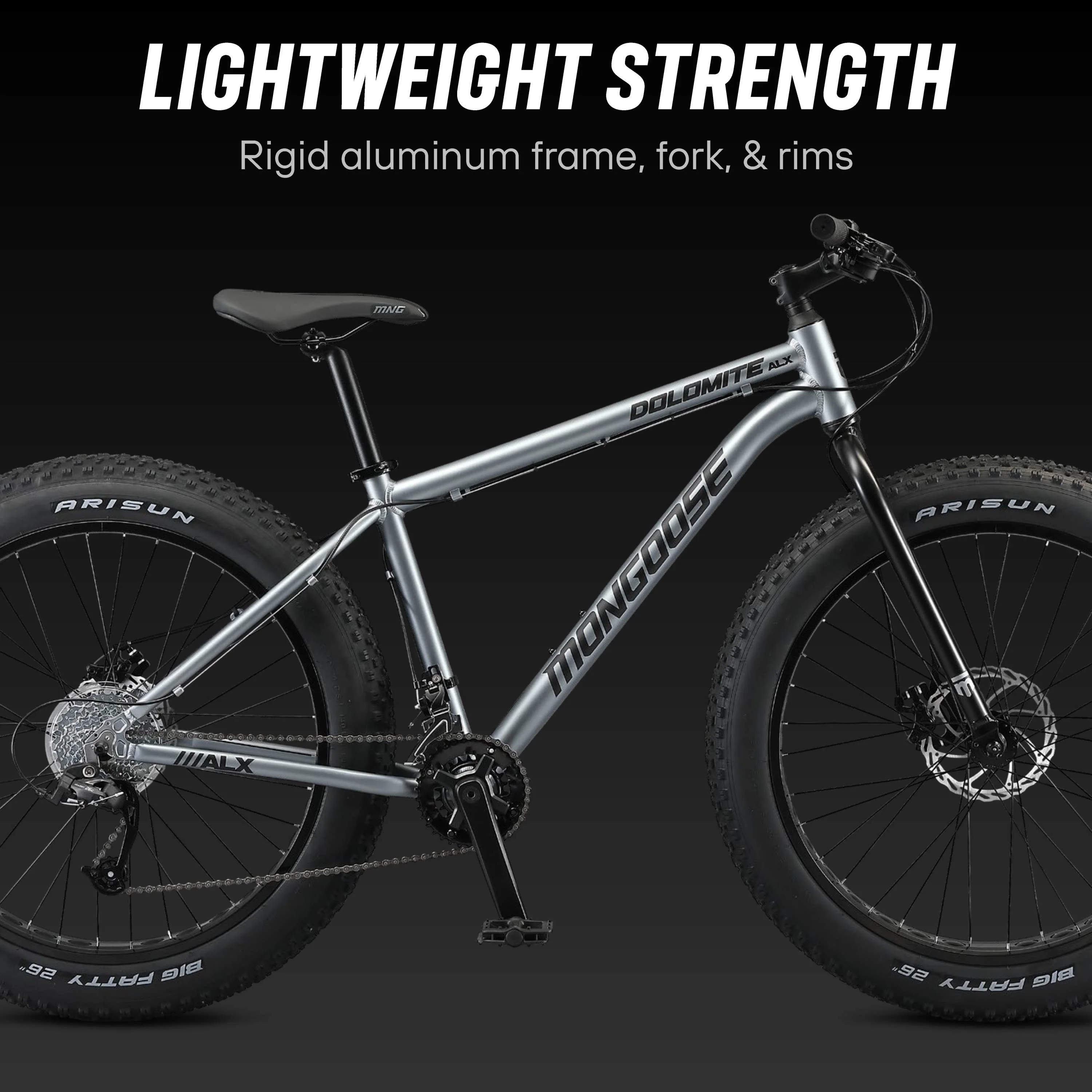 Mongoose 26-in. Dolomite ALX Unisex Fat Tire Mountain Bike, Gray