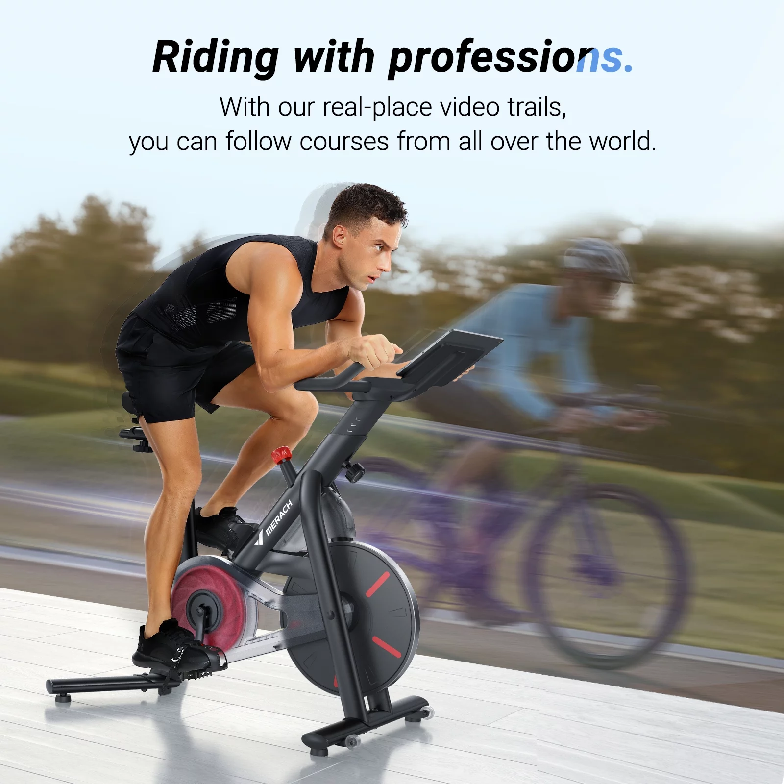 MERACH Stationary Exercise Bikes Indoor Cardio Workout Magnetic Bluetooth Bike for Home Cycling