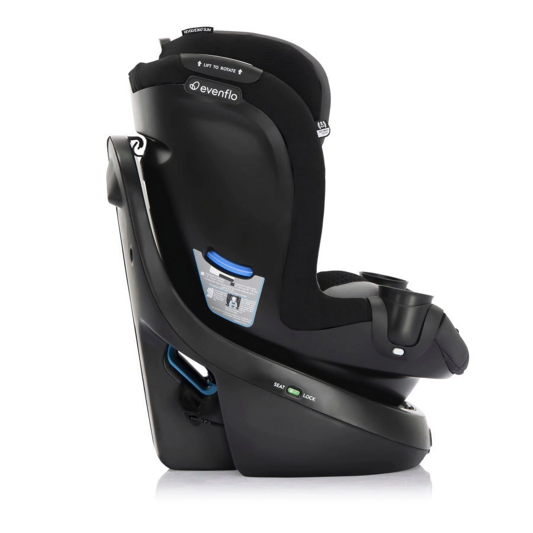 Evenflo Revolve360 Slim 2-in-1 Rotational Car Seat (Carver Blue), Infant, Toddler