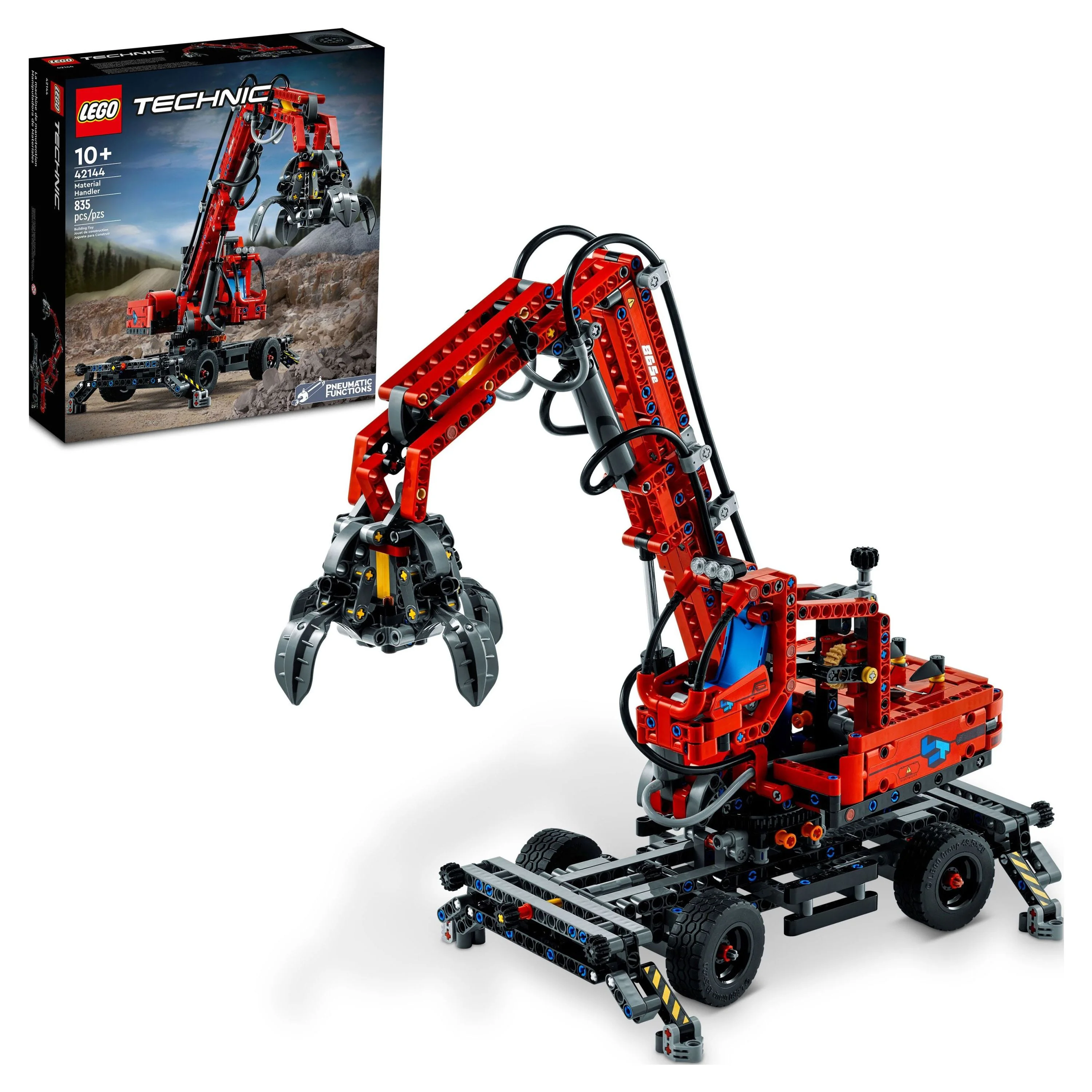 LEGO Technic Material Handler 42144, Mechanical Model Crane Toy