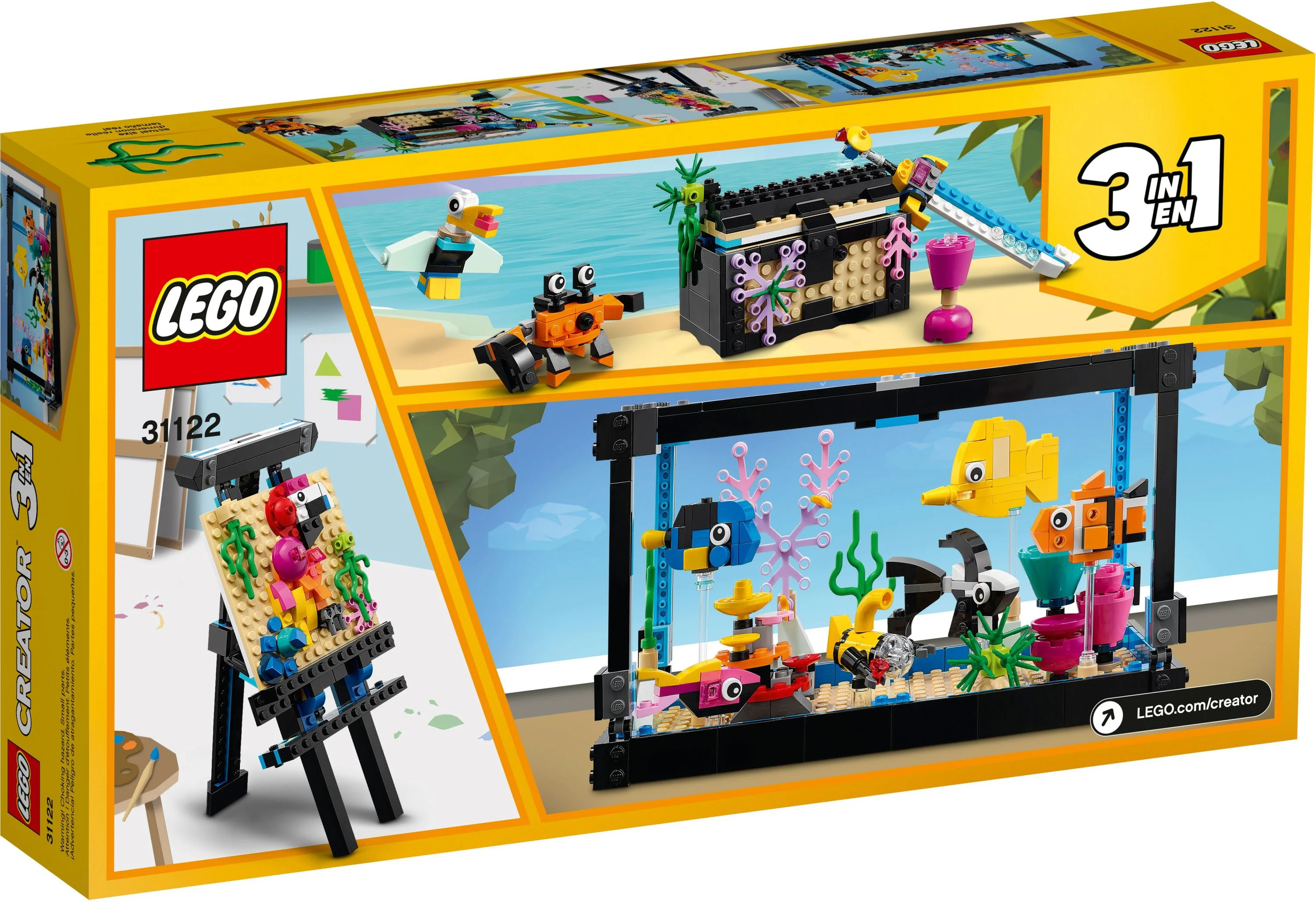 LEGO Creator 3in1 Fish Tank 31122 BuildingToy; Great Gift for Kids (352 Pieces)