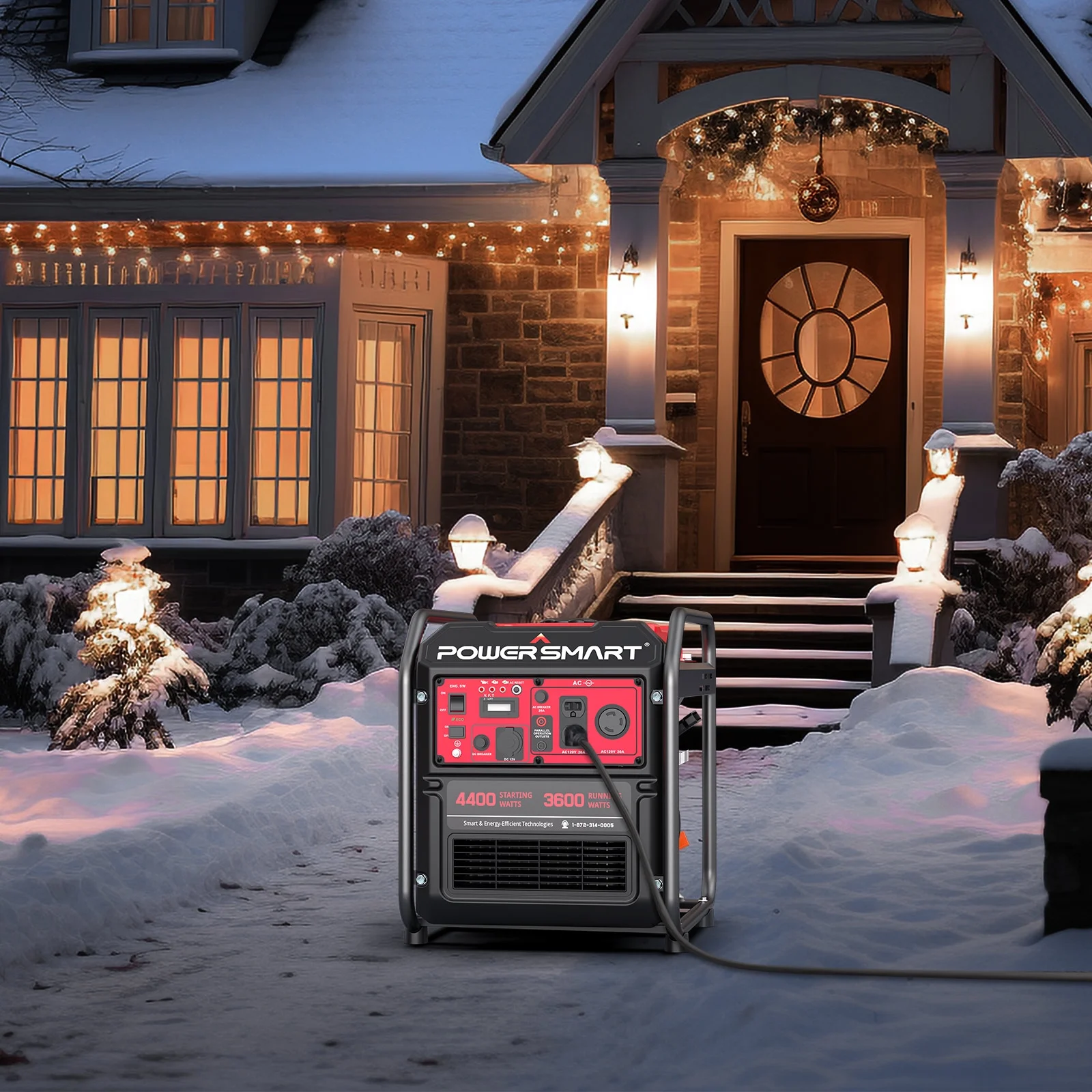 PowerSmart 4400-Watt Gas Generator for Outdoor and Home Use,EPA Compliant