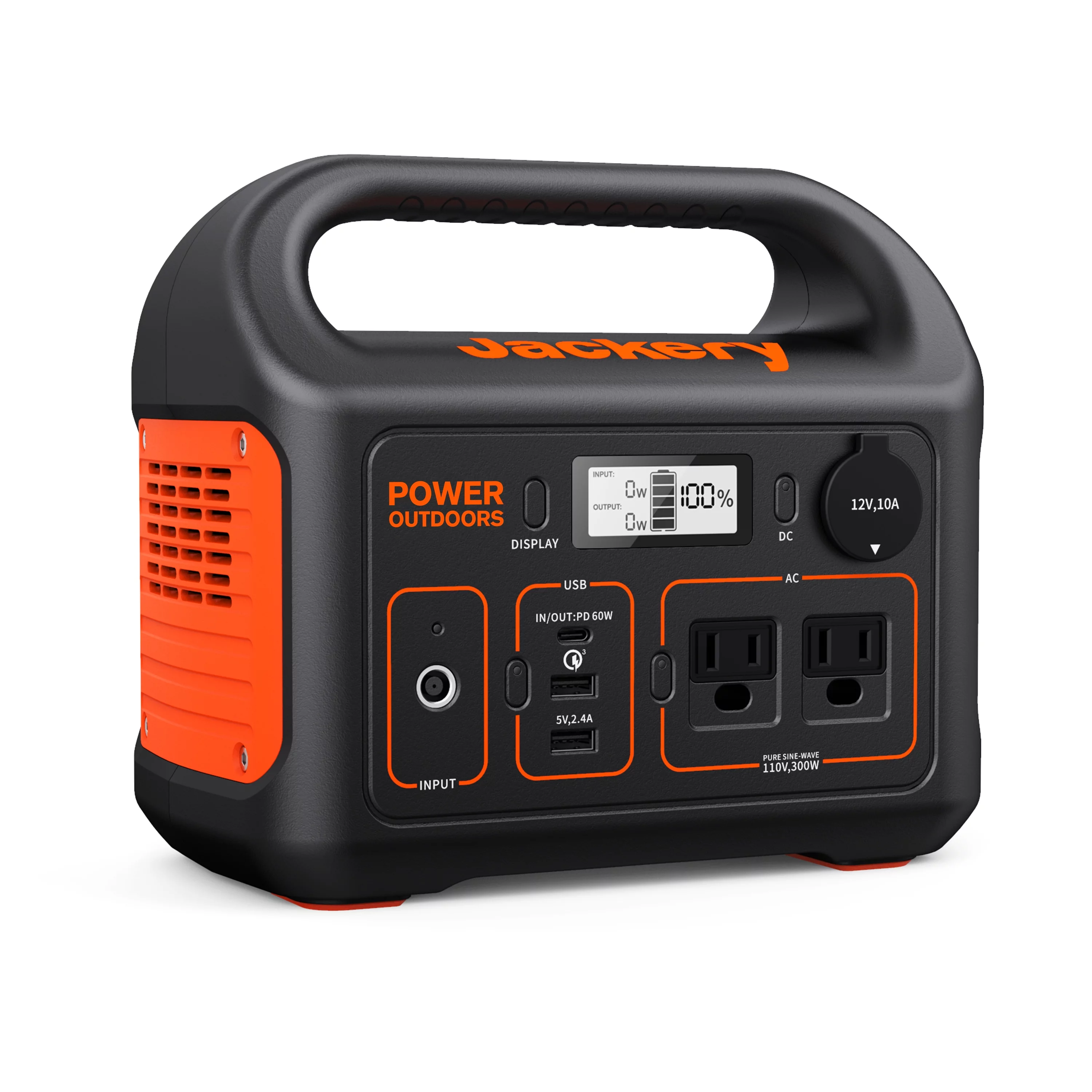 Jackery Explorer 290 Plus Portable Power Station with Automobile Battery Charging Cable