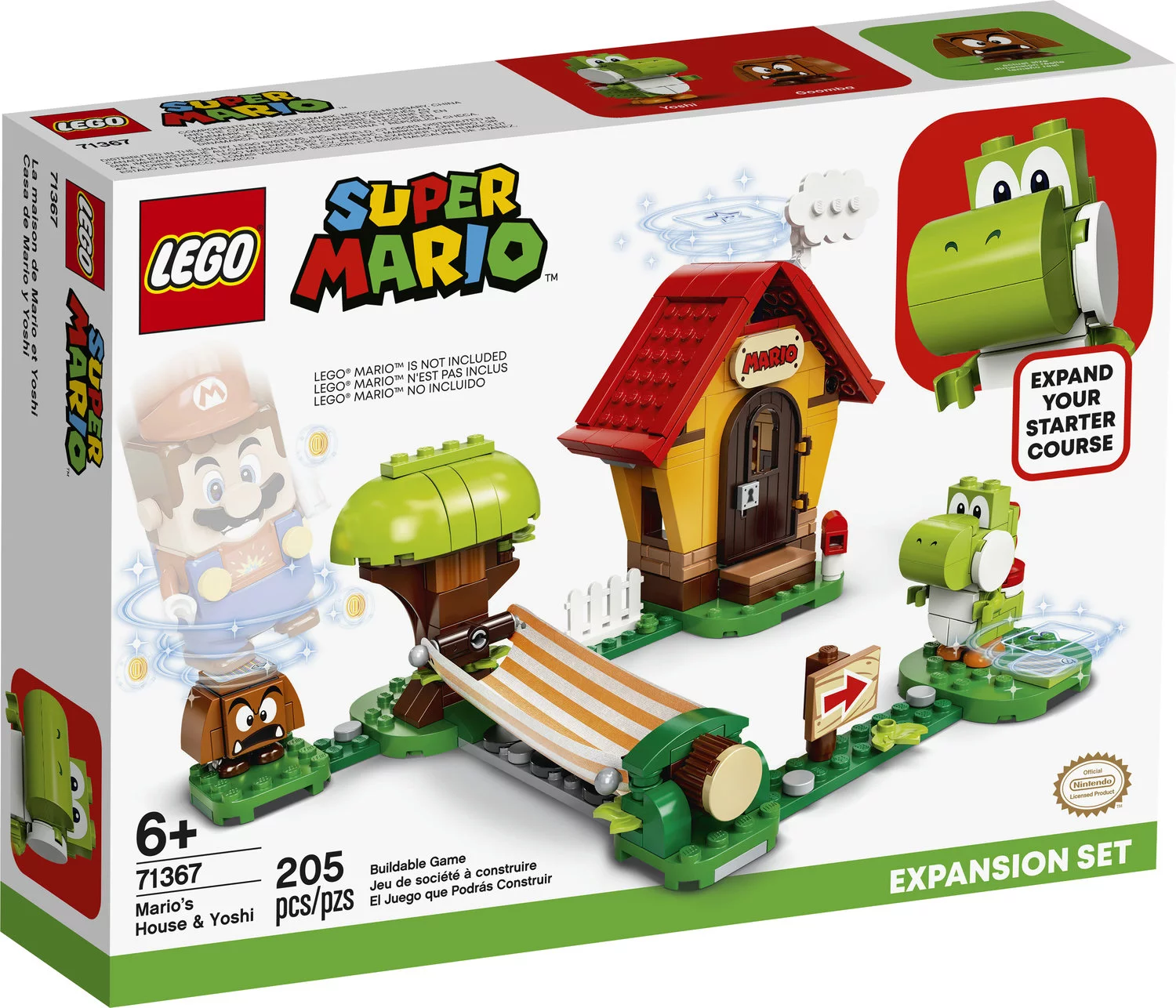 LEGO Super Mario Mario’s House & Yoshi Expansion Set 71367 Building Toy for Kids (205 Pieces)