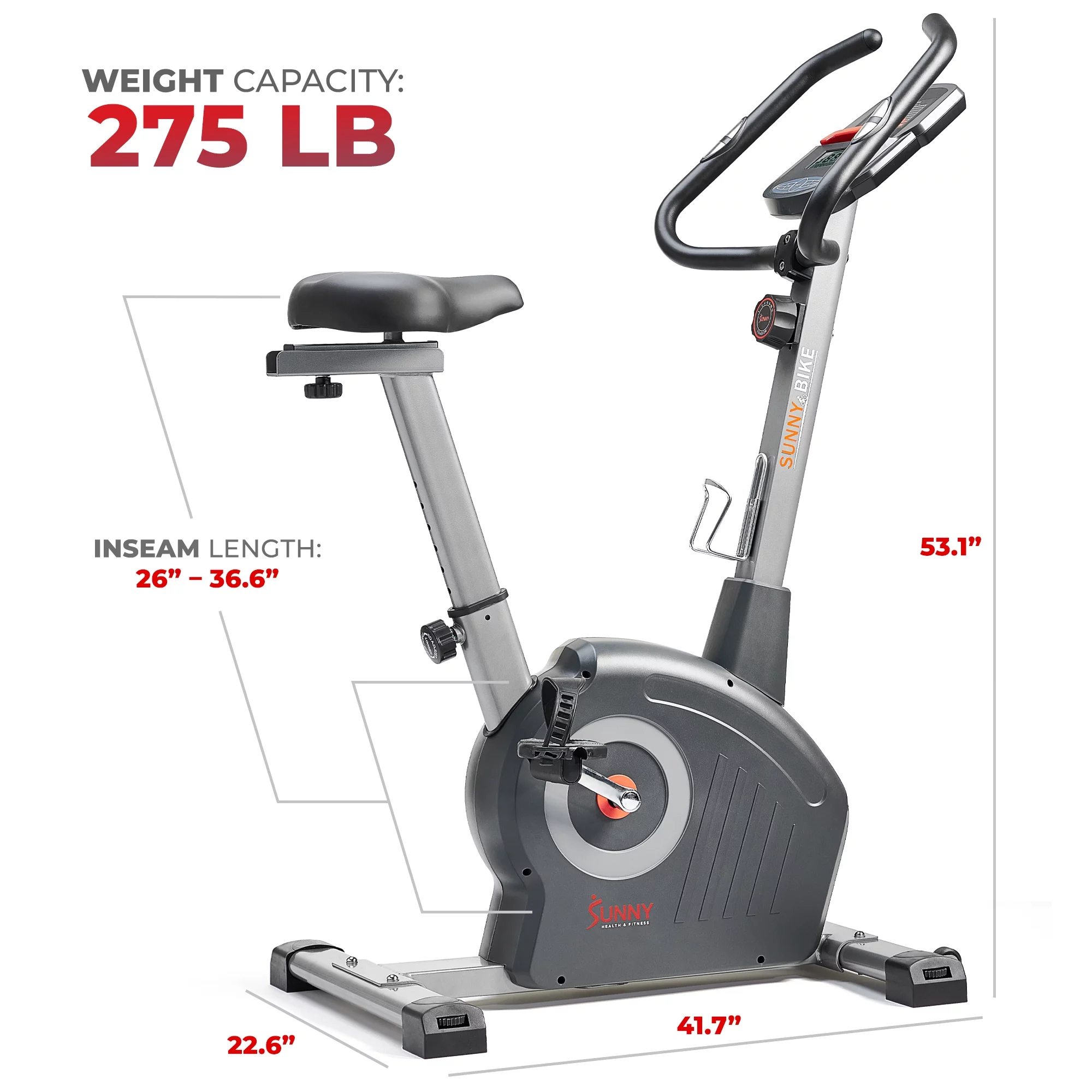 Sunny Health & Fitness Elite Interactive Series Upright Exercise Bike (SF-B220045)