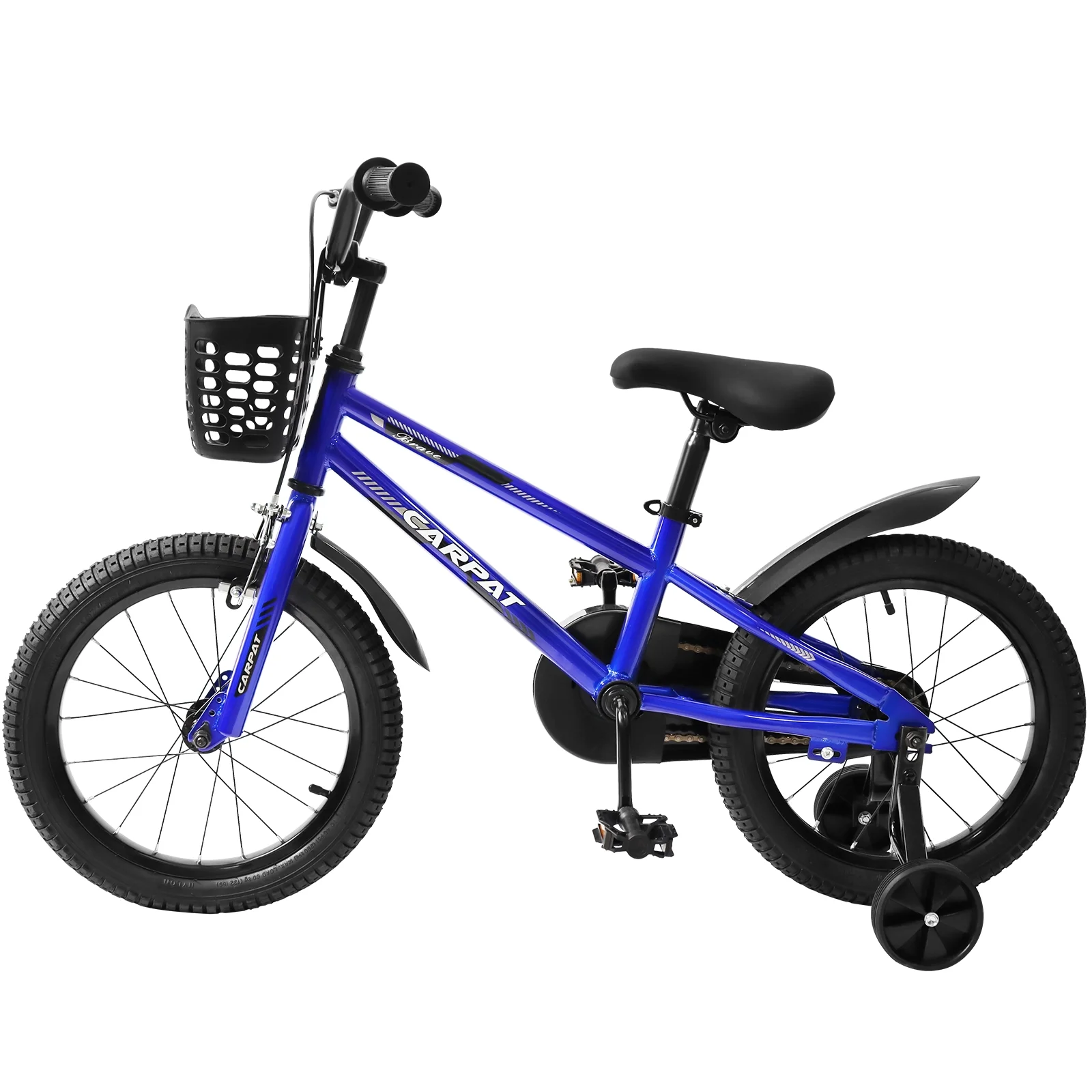 14 Inch Kids Bike for Boys, Kids Bike With Training Wheels and Basket, White