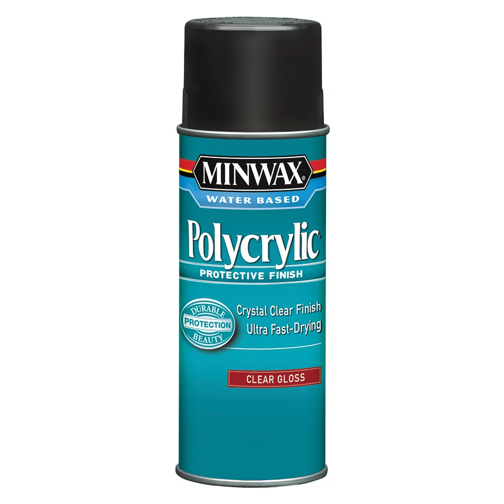 Minwax Polycrylic Protective Finish Aerosol, Gloss, Clear, 11.5 oz.