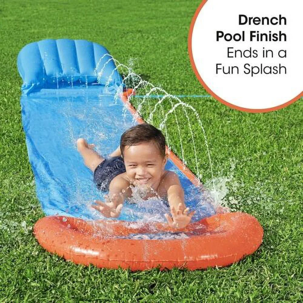 Soft Landing Lawn Water Slide,Splash Ramp & Water sprinklers slip n slide 16FT