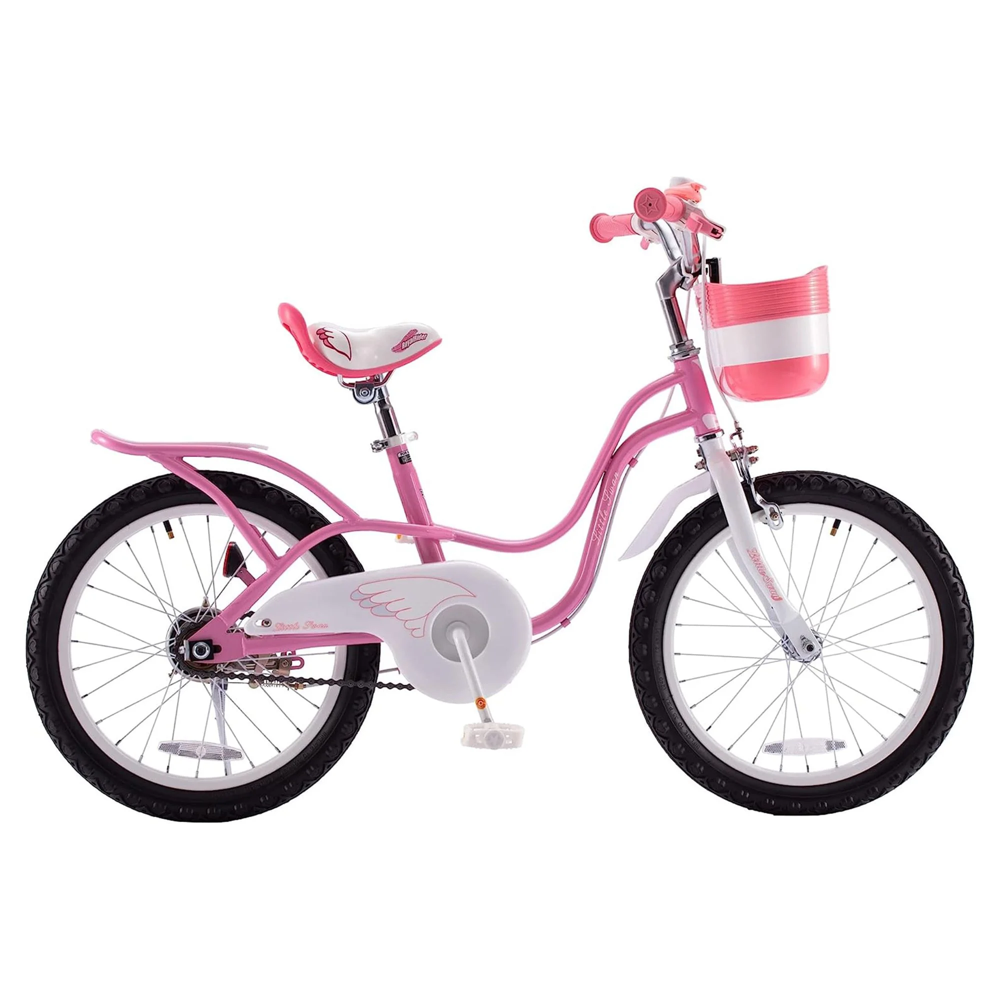 RoyalBaby Little Swan 12″ Carbon Steel Kids Bike w/Dual Hand Brakes, Pink