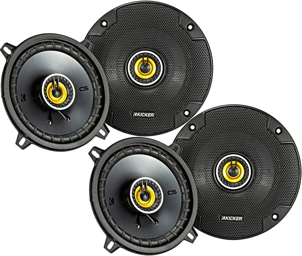 KICKER Bundle of 2 Items: Two 46CSC54 5-1/4″ CS Series 2-Way Car Speakers (2 Pairs)