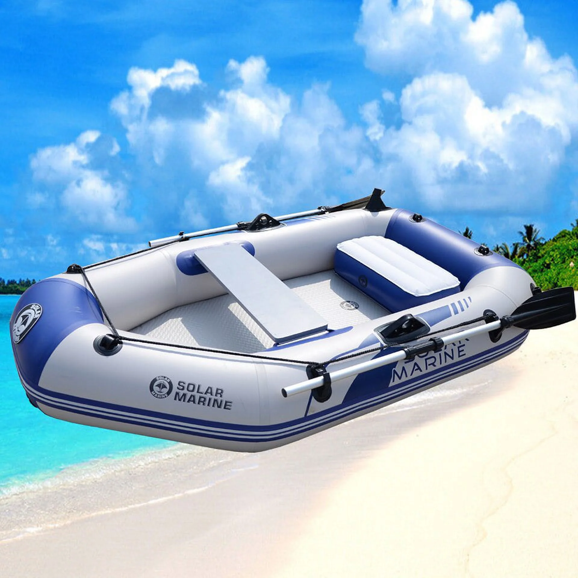 1 Person 175cm Inflatable Rowing Boat Ship Kayak Canoe Drifting Raft Dinghy Hovercraft Outdoor Fishing Diving Surfing Sailing B