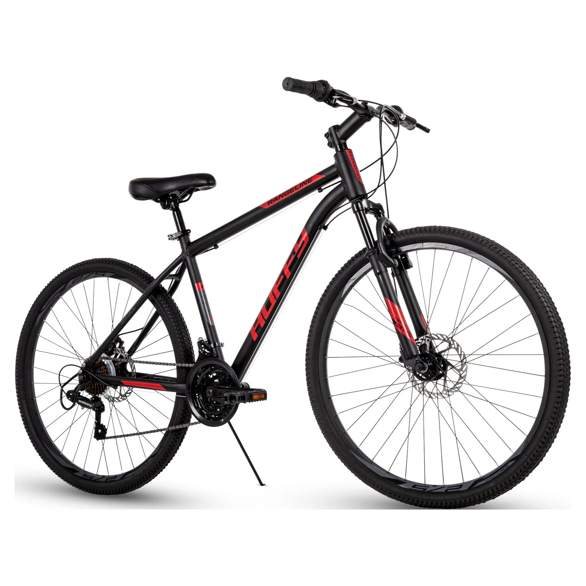 Huffy 27.5 in. Rangeline Men’s Mountain Bikes, Black and Red