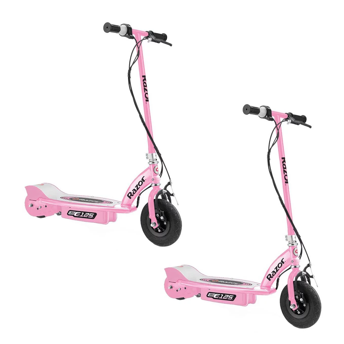 Razor E125 Motorized 24-Volt Rechargeable Girls Electric Scooter, Pink (2 Pack)